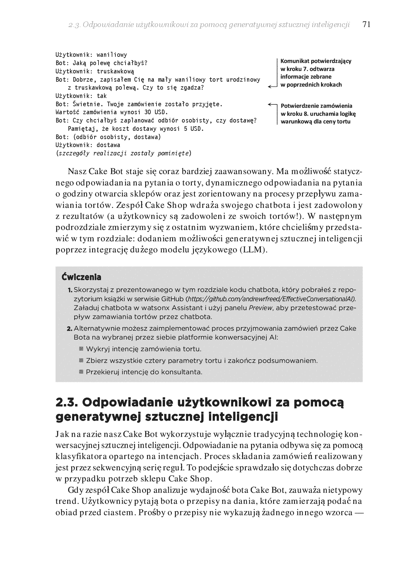 Fragment „Chatboty, które działają! Praktyczny przewodnik po konwersacyjnej sztucznej inteligencji” — strona 27 z 30
