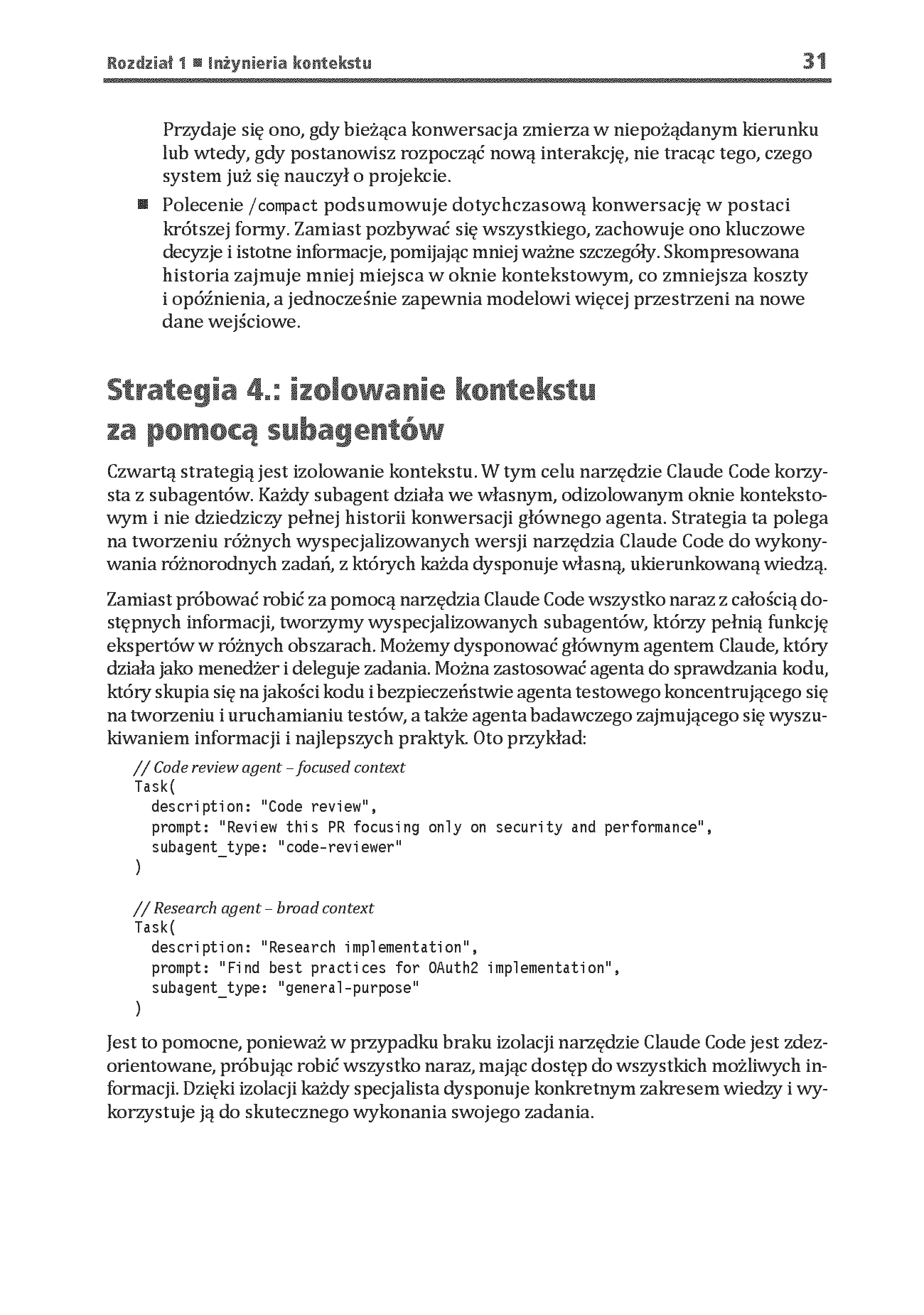 Fragment „Claude Code i programowanie agentowe. Przewodnik dewelopera po systemach agentowych” — strona 19 z 26