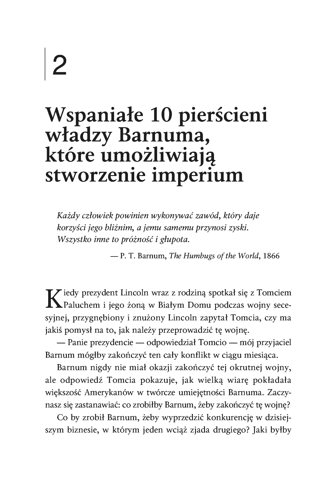 Fragment „Co minutę rodzi się klient. Wykorzystaj 10 "pierścieni władzy" Barnuma - osiągnij sławę, fortunę i zbuduj imperium biznesowe” — strona 4 z 11