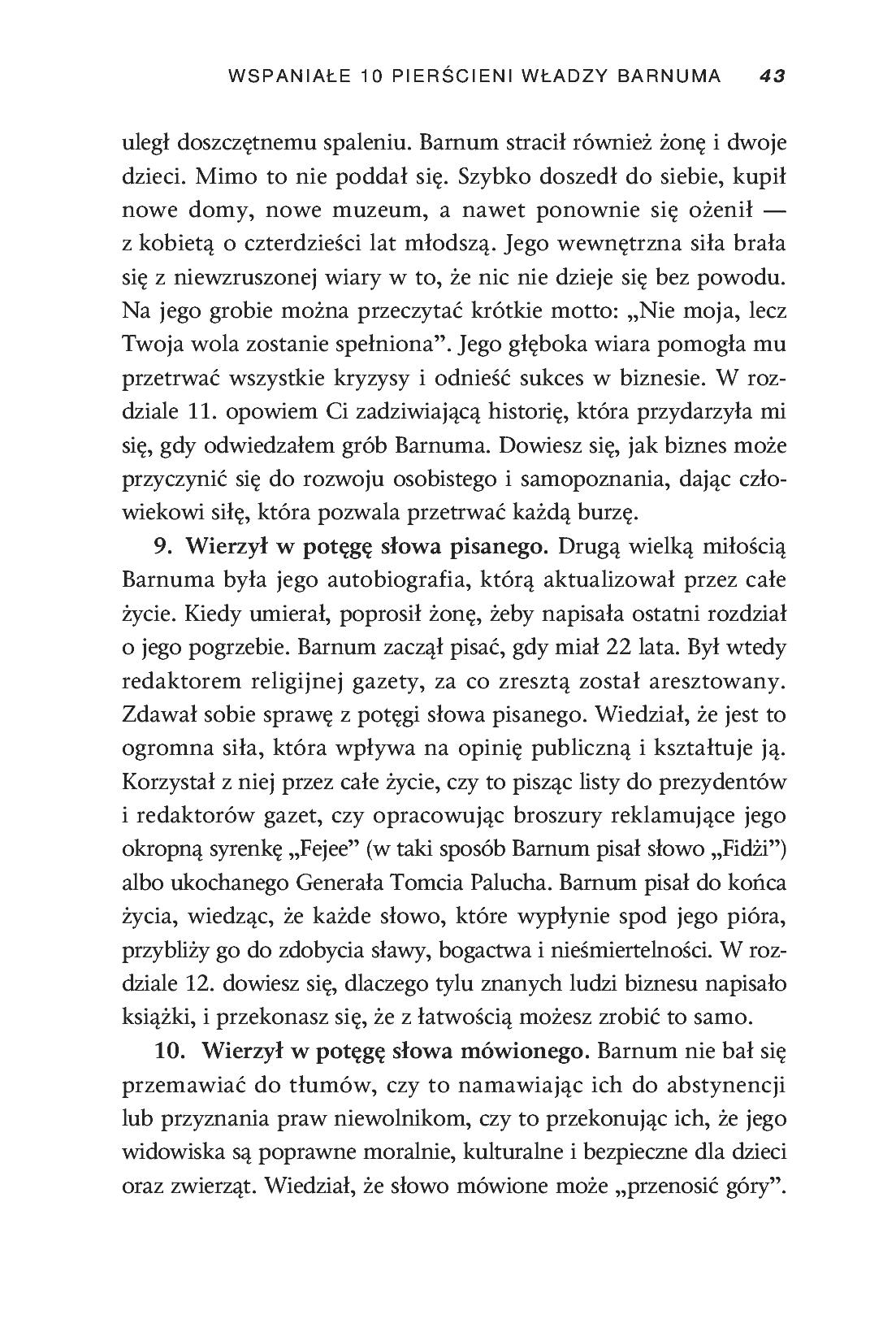 Fragment „Co minutę rodzi się klient. Wykorzystaj 10 "pierścieni władzy" Barnuma - osiągnij sławę, fortunę i zbuduj imperium biznesowe” — strona 10 z 11