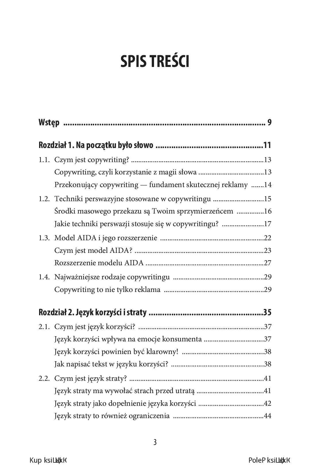 Fragment „Copywriting. Trafiaj słowem w umysły odbiorców” — strona 3 z 18