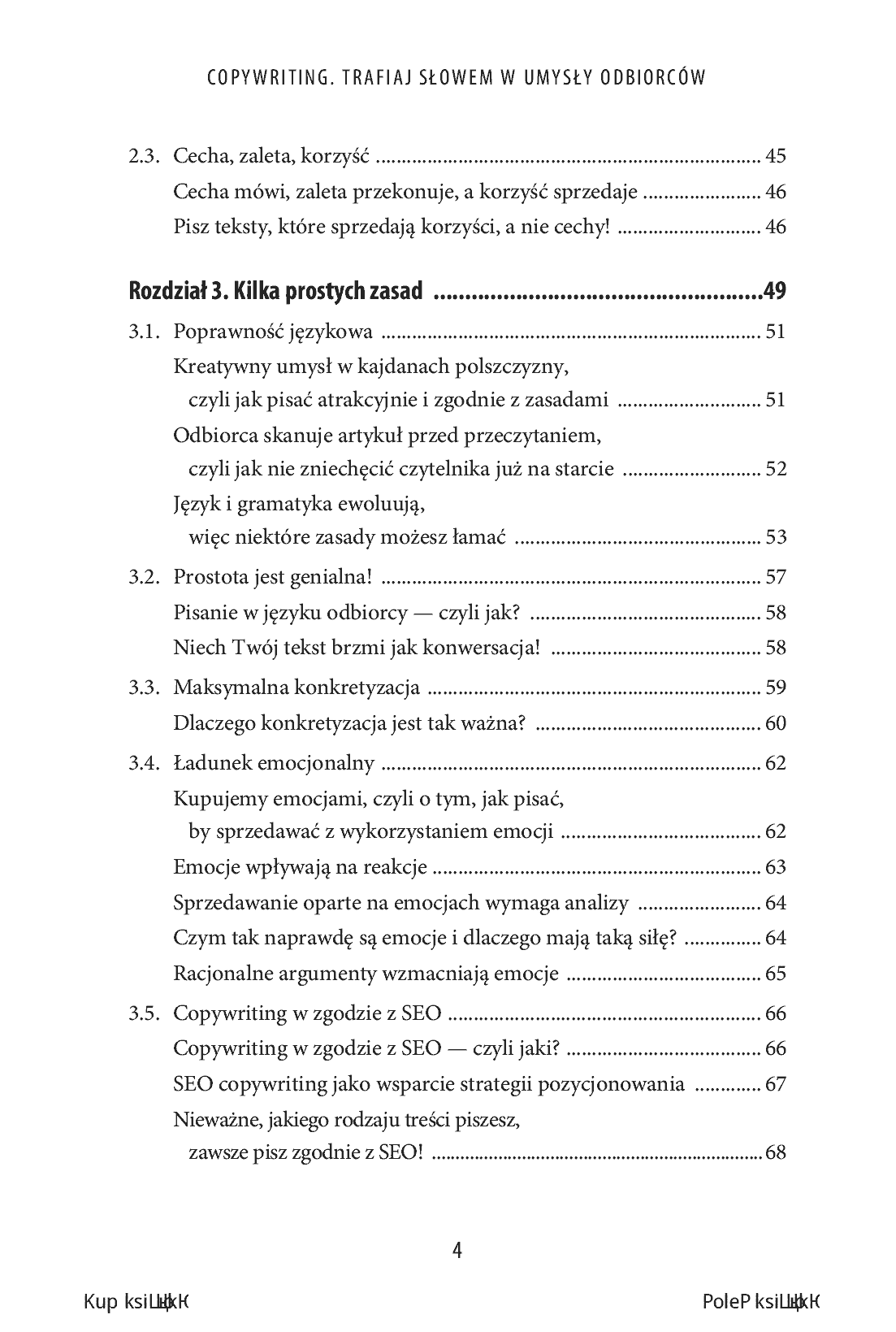 Fragment „Copywriting. Trafiaj słowem w umysły odbiorców” — strona 4 z 18