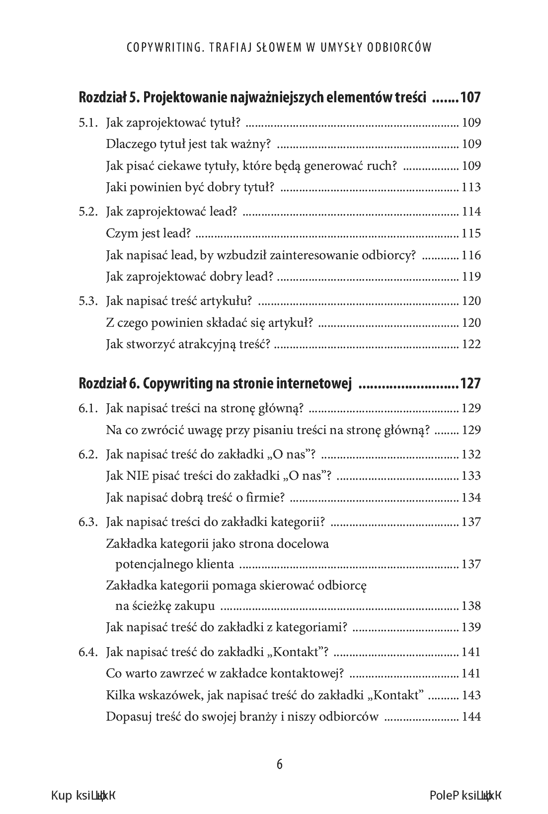 Fragment „Copywriting. Trafiaj słowem w umysły odbiorców” — strona 6 z 18