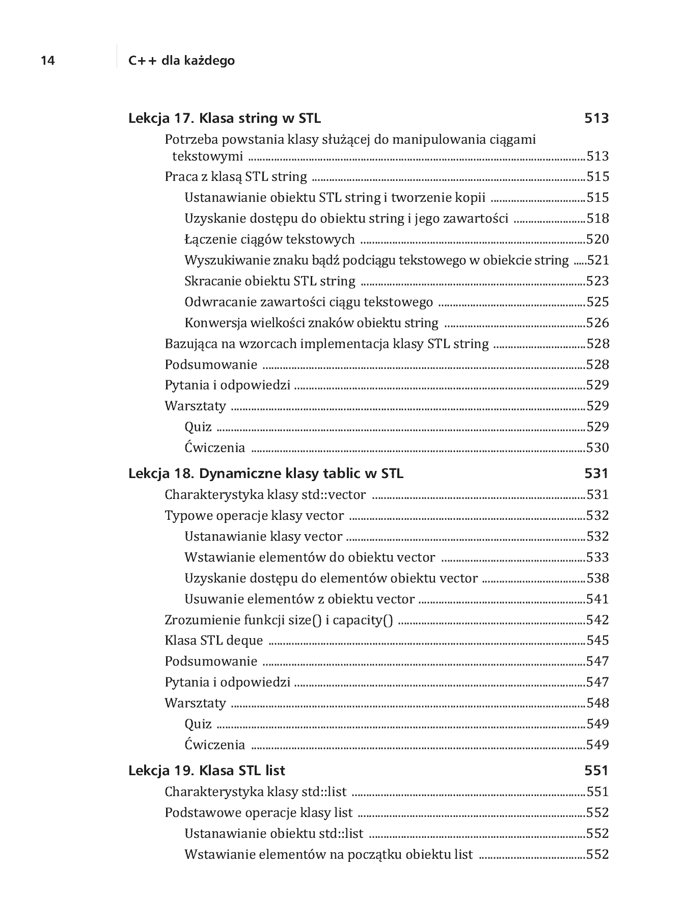 Fragment „C++ dla każdego. Wydanie II” — strona 14 z 30