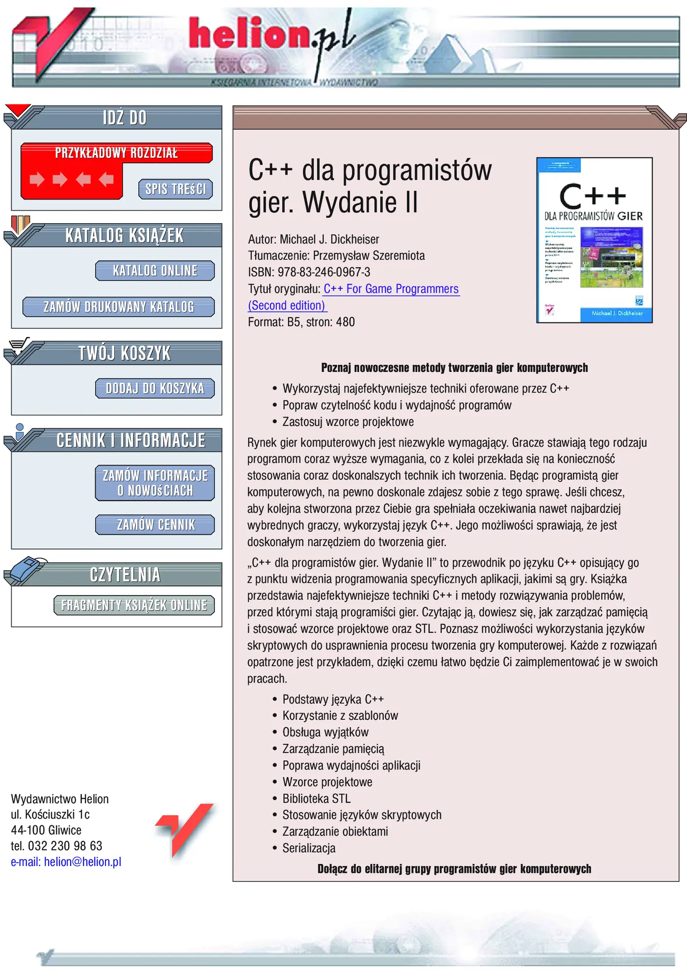 Fragment „C++ dla programistów gier. Wydanie II” — strona 1 z 29