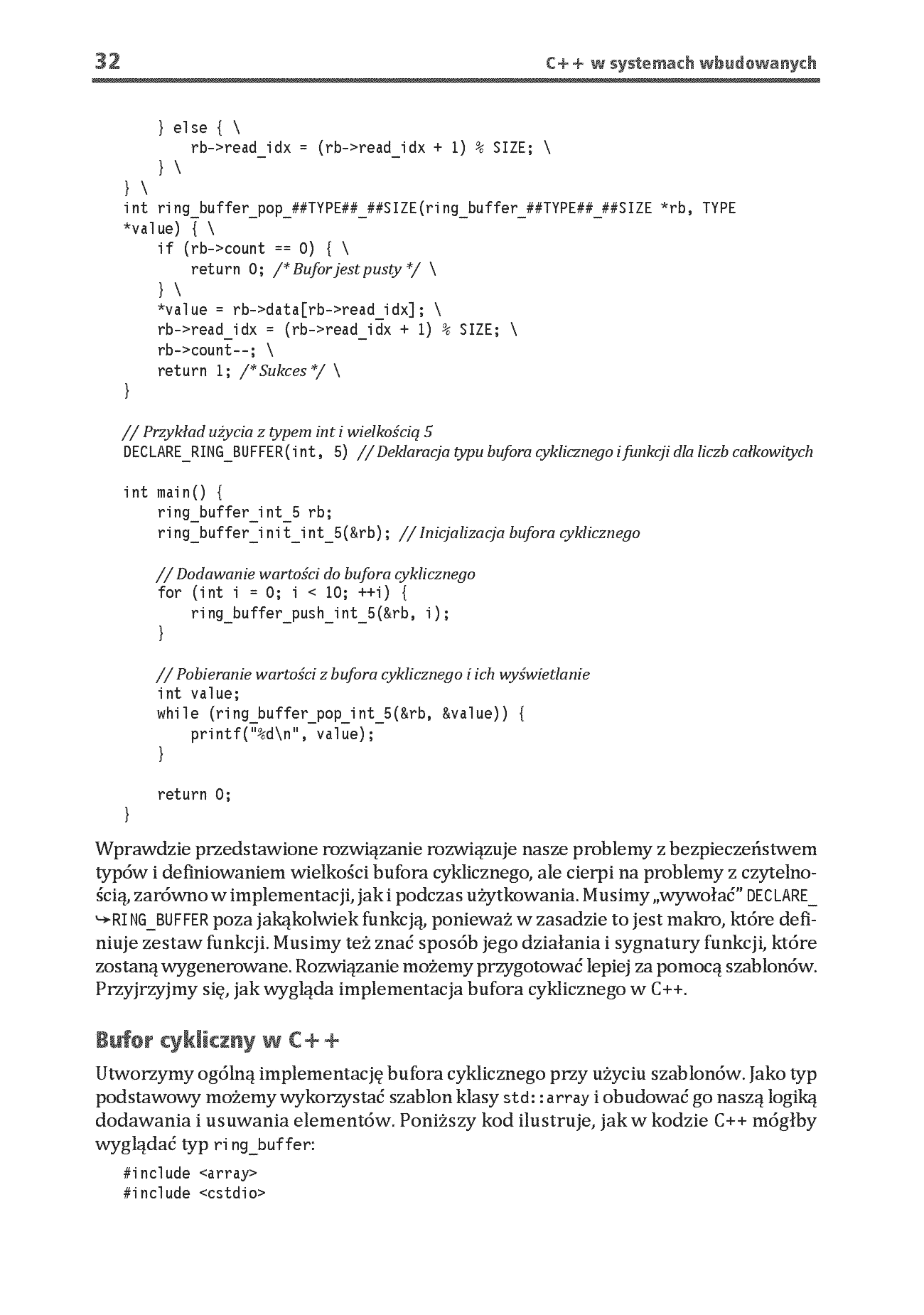 Fragment „C++ w systemach wbudowanych. Skuteczna migracja z C do nowoczesnego C++” — strona 20 z 30