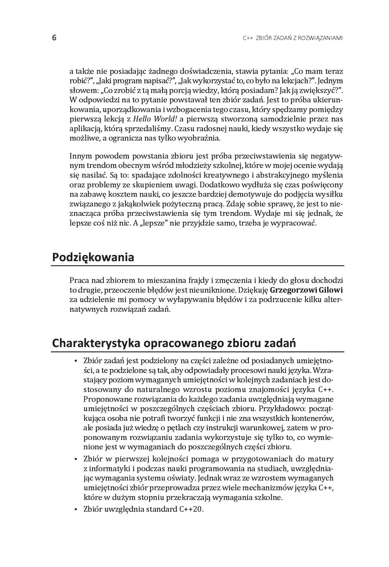 Fragment „C++ Zbiór zadań z rozwiązaniami” — strona 6 z 18