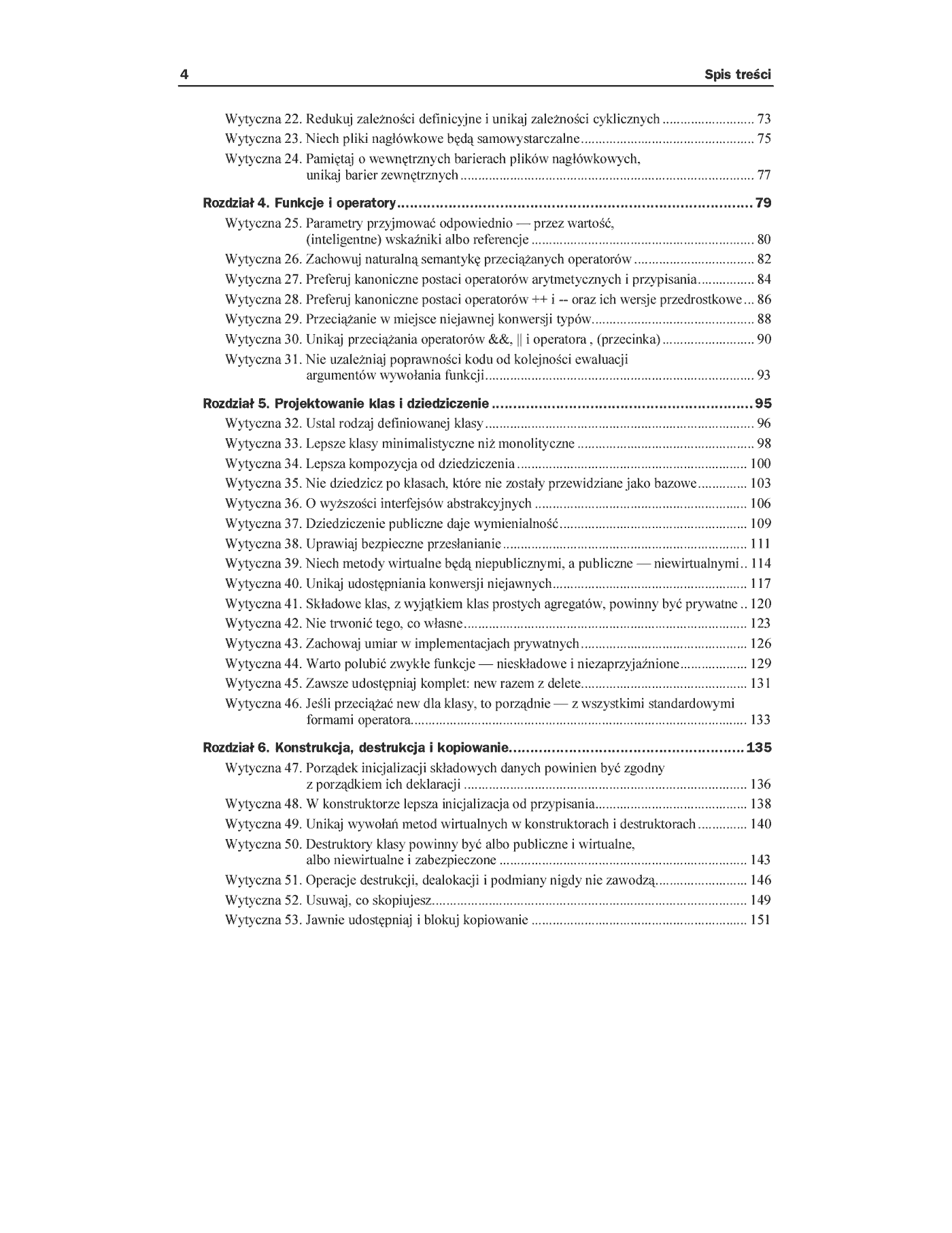 Fragment „Język C++. Standardy kodowania. 101 zasad, wytycznych i zalecanych praktyk” — strona 3 z 30