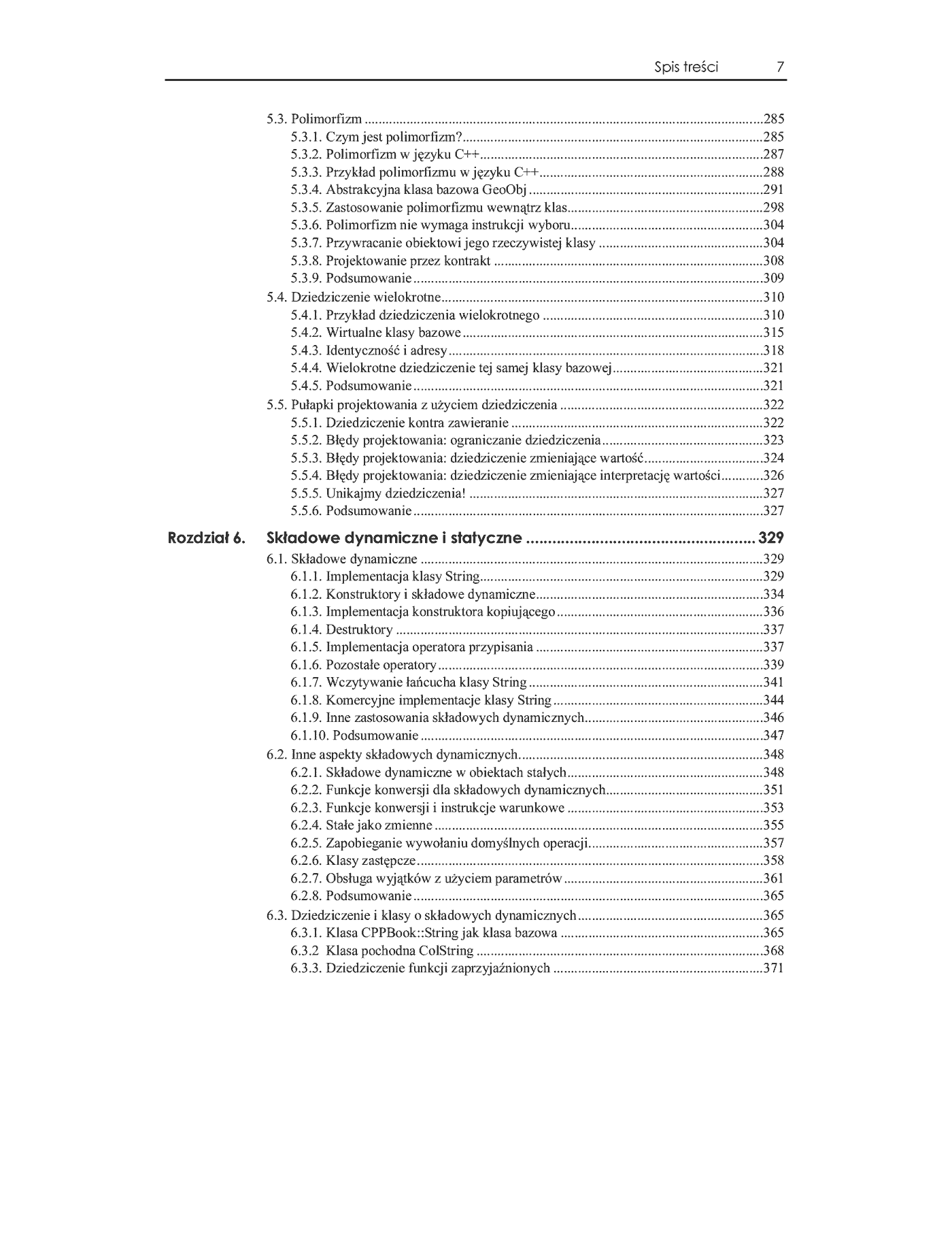 Fragment „C++. Programowanie zorientowane obiektowo. Vademecum profesjonalisty” — strona 6 z 30