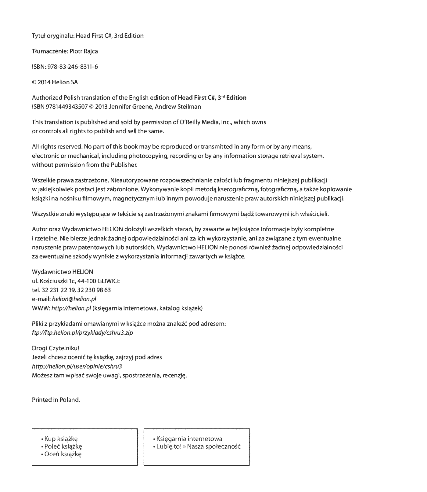 Fragment „C#. Rusz głową! Wydanie III” — strona 2 z 30