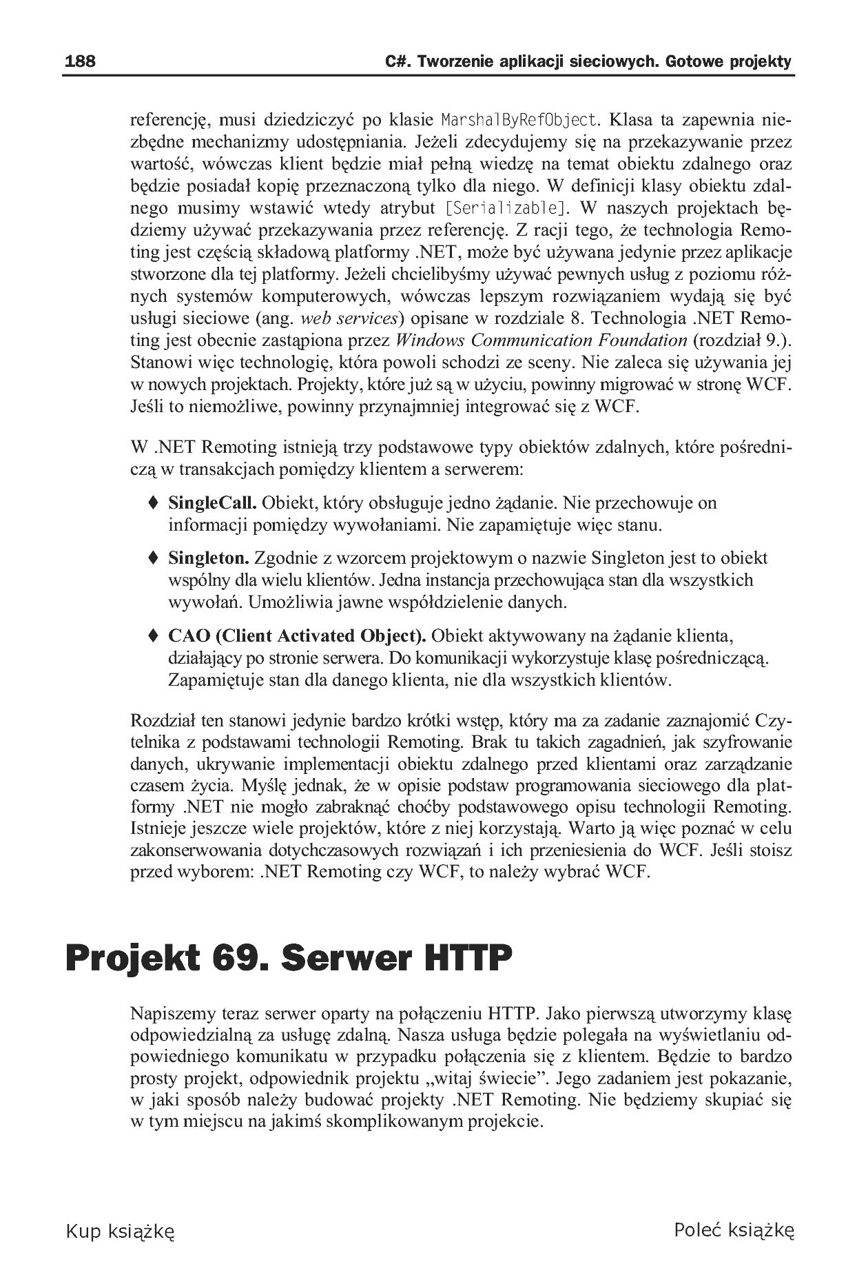 Fragment „C#. Tworzenie aplikacji sieciowych. Gotowe projekty” — strona 8 z 30