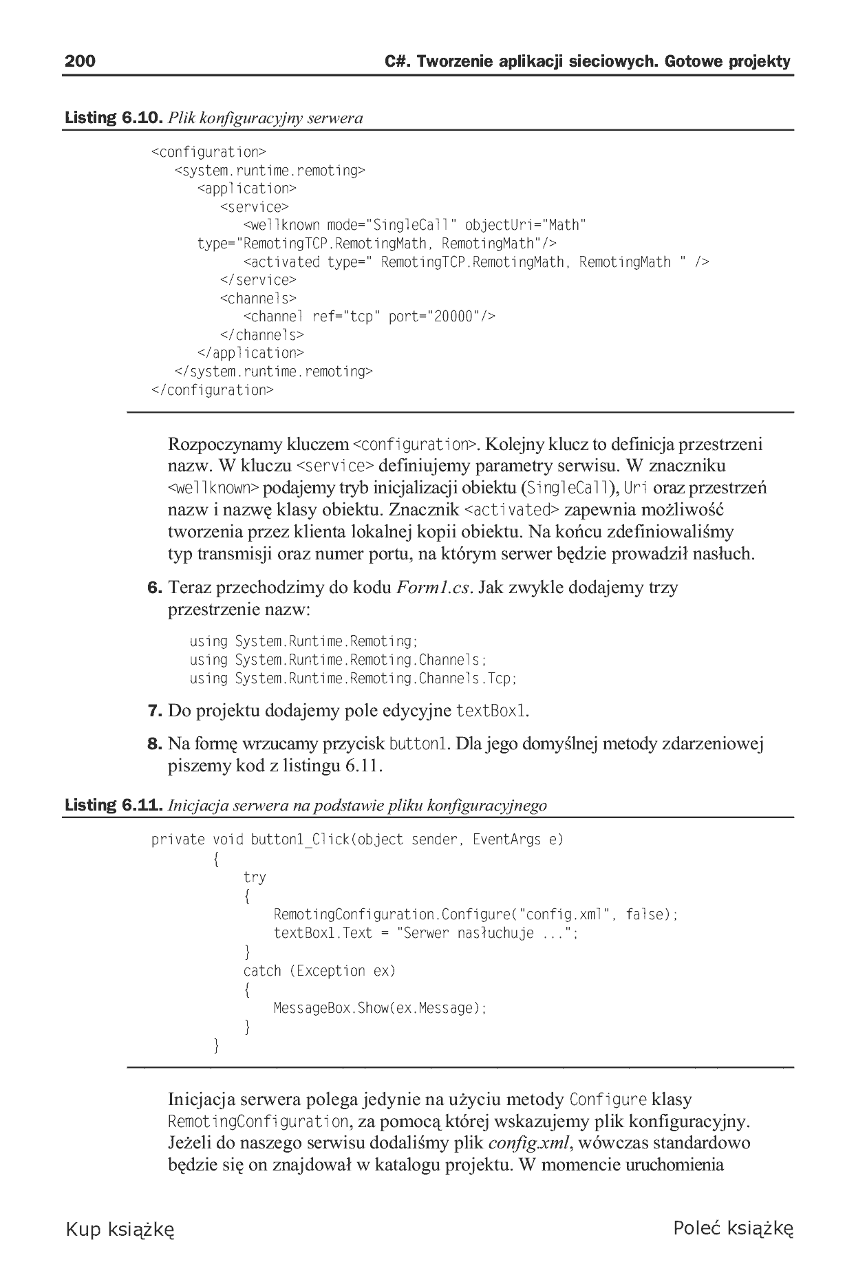 Fragment „C#. Tworzenie aplikacji sieciowych. Gotowe projekty” — strona 20 z 30