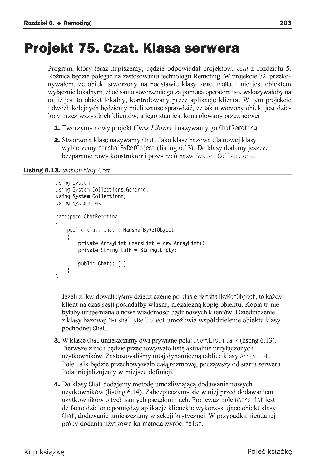 Fragment „C#. Tworzenie aplikacji sieciowych. Gotowe projekty” — strona 23 z 30