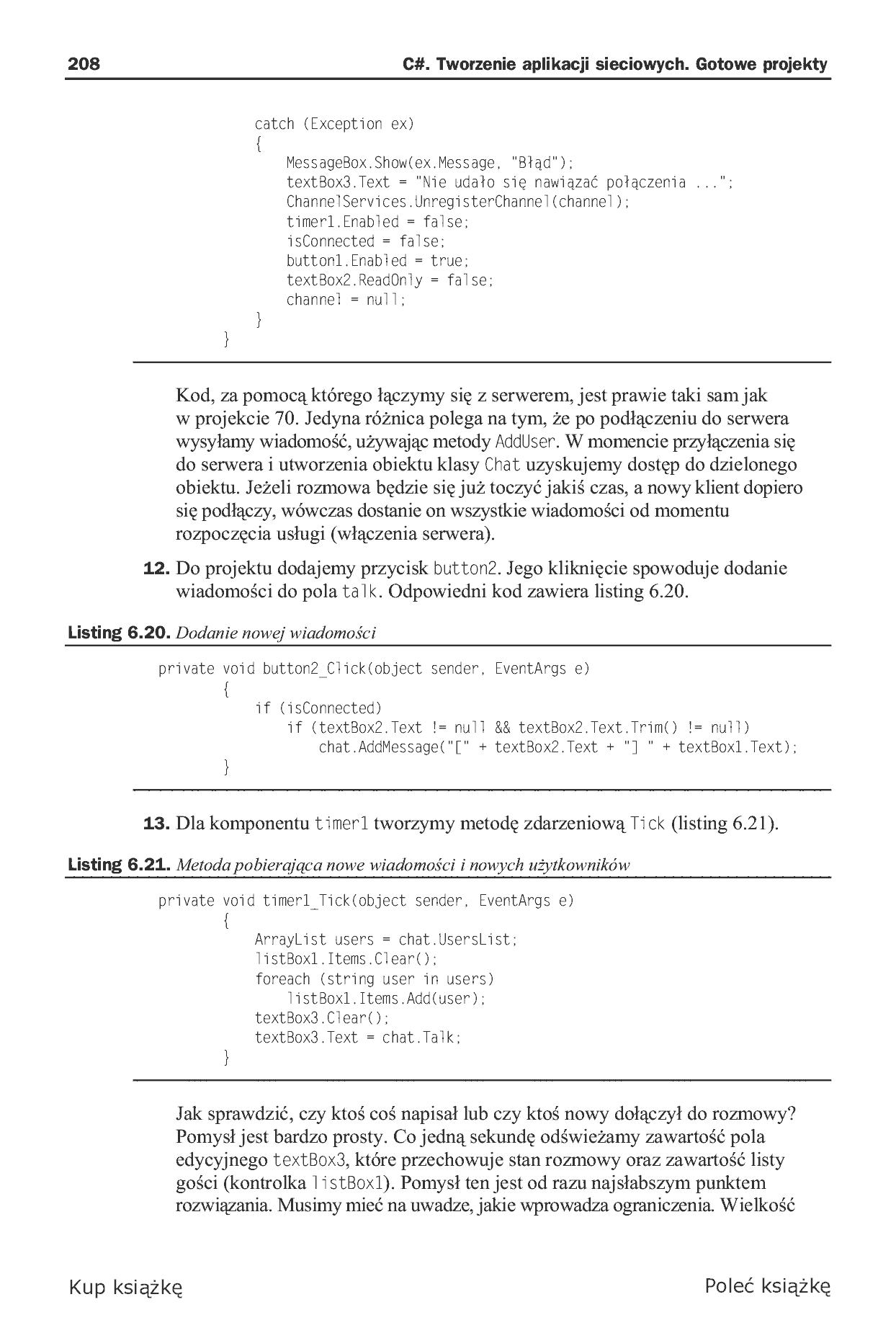 Fragment „C#. Tworzenie aplikacji sieciowych. Gotowe projekty” — strona 28 z 30