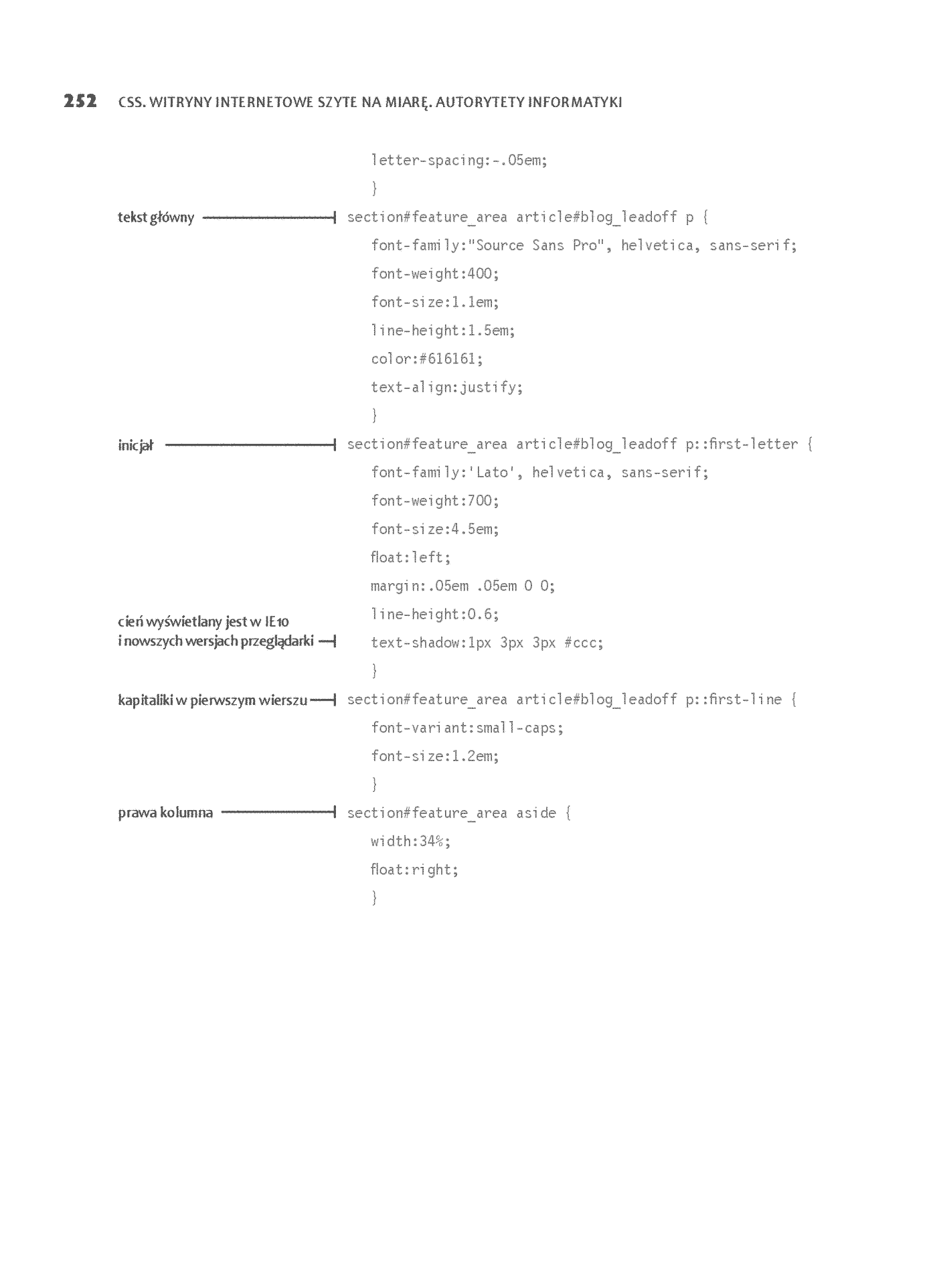 Fragment „CSS. Witryny internetowe szyte na miarę. Autorytety informatyki. Wydanie III” — strona 29 z 30