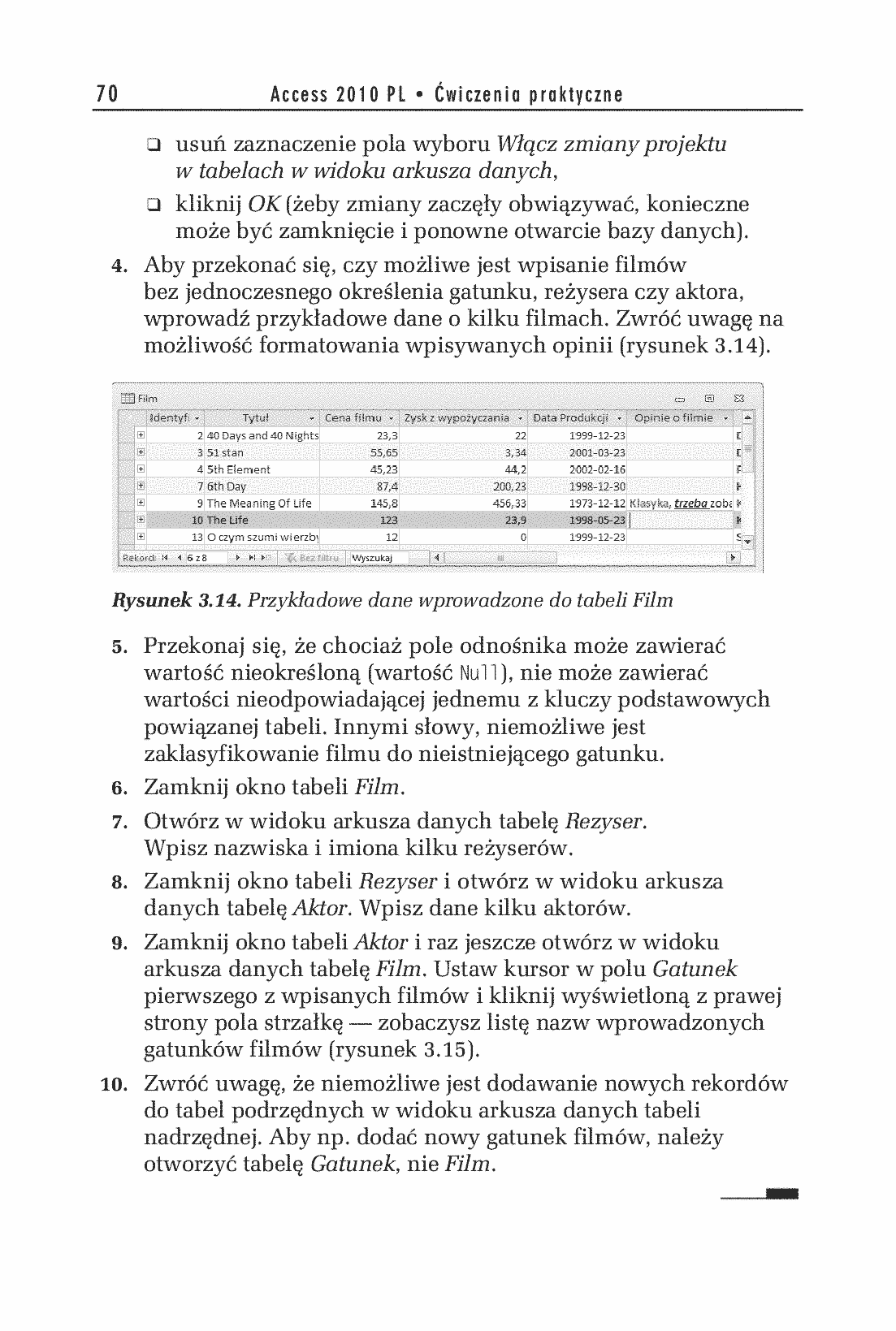 Fragment „Access 2010 PL. Ćwiczenia praktyczne” — strona 19 z 23
