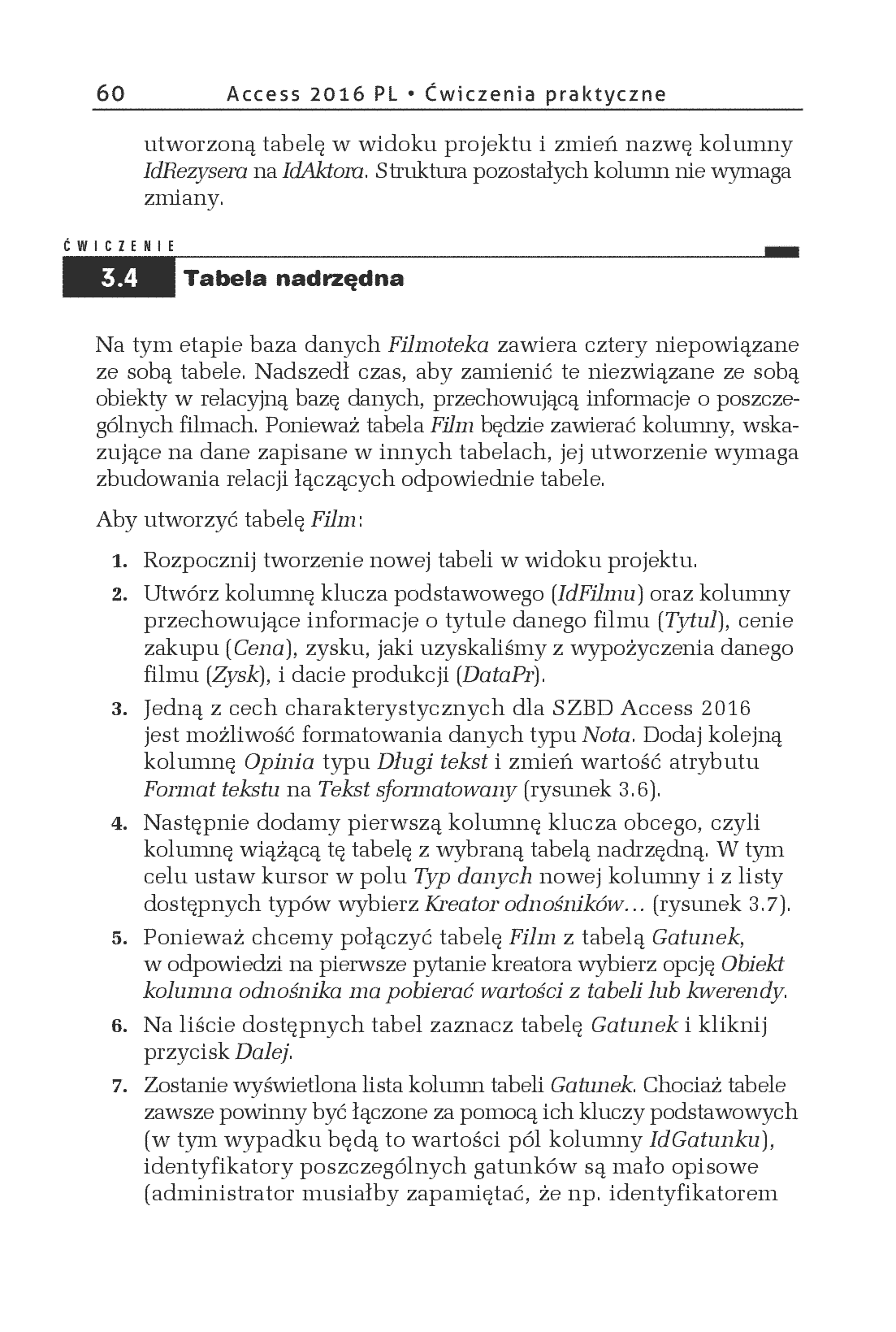 Fragment „Access 2016 PL. Ćwiczenia praktyczne” — strona 12 z 28