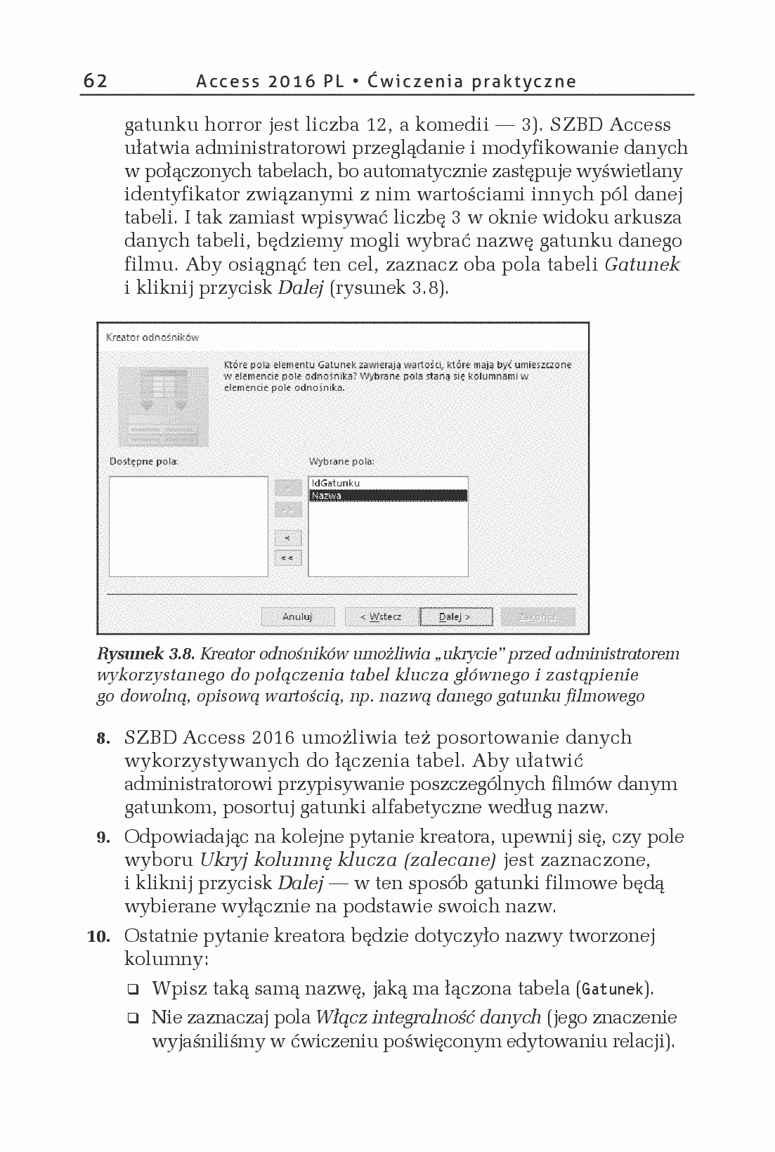 Fragment „Access 2016 PL. Ćwiczenia praktyczne” — strona 14 z 28