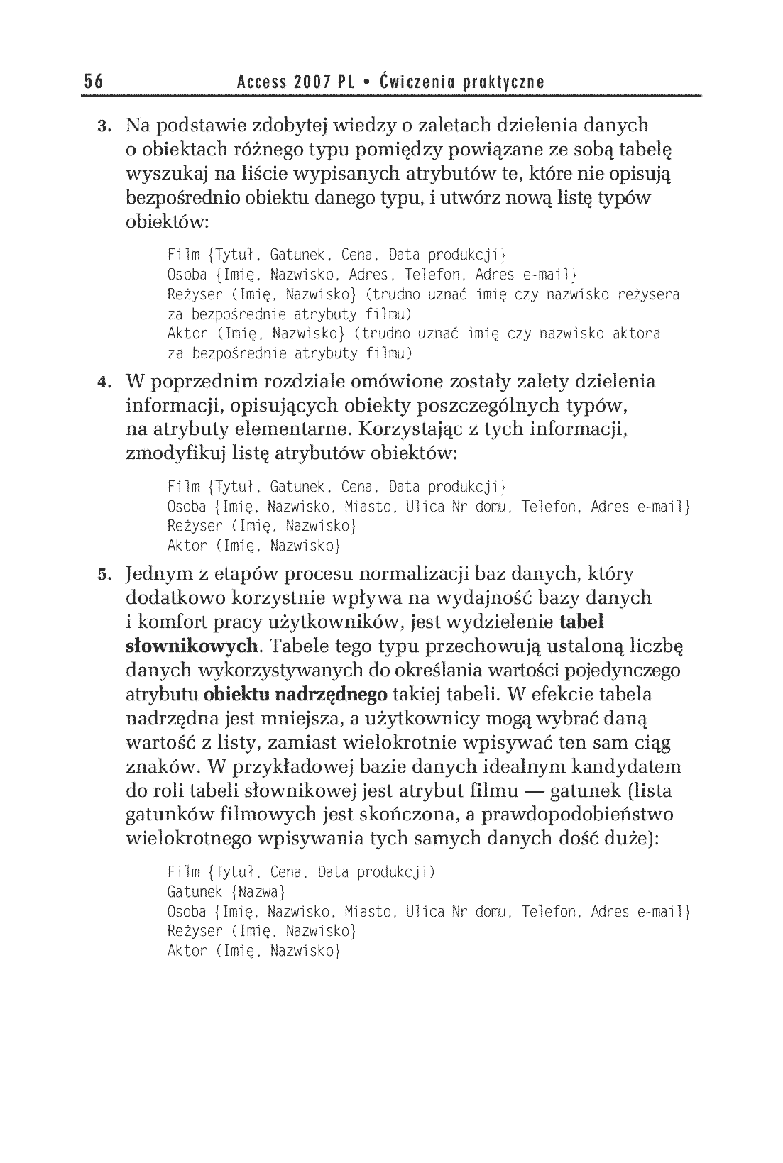 Fragment „Access 2007 PL. Ćwiczenia praktyczne” — strona 6 z 24