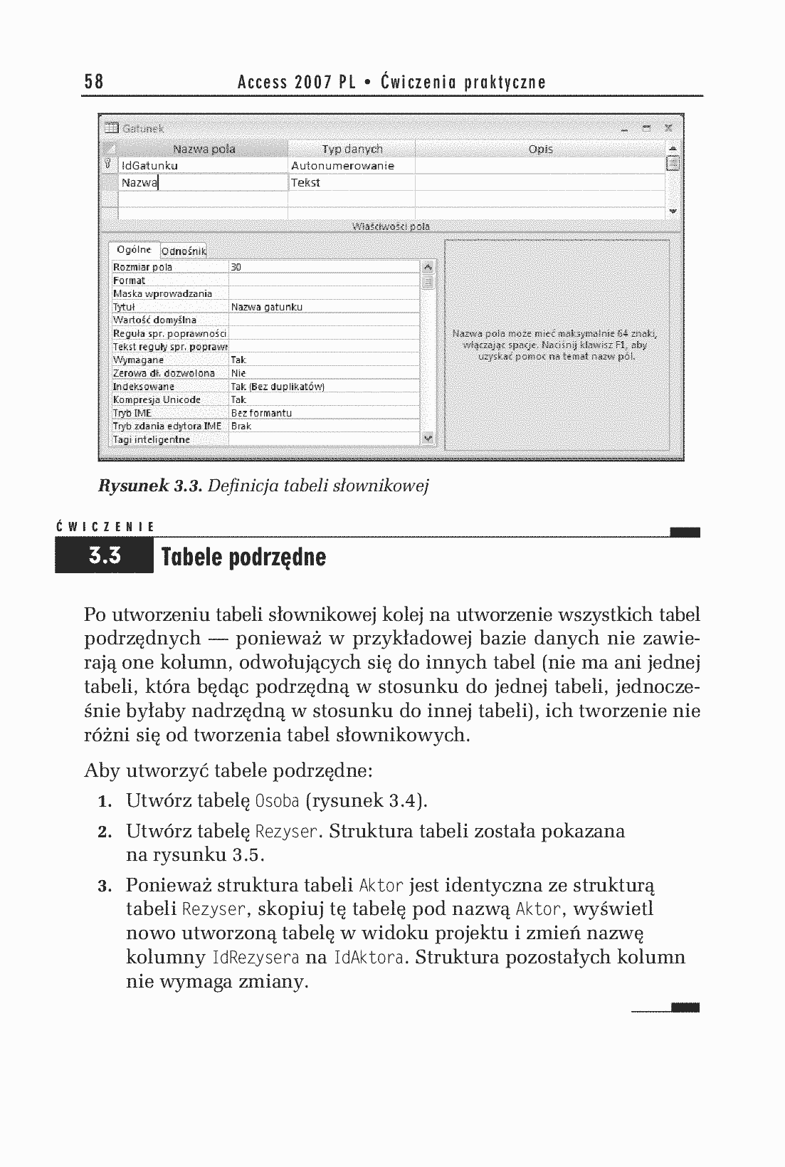 Fragment „Access 2007 PL. Ćwiczenia praktyczne” — strona 8 z 24