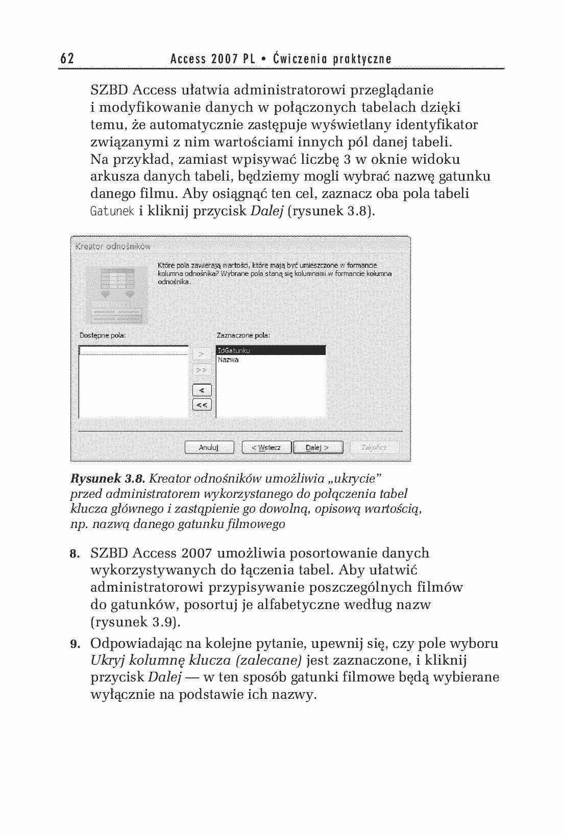 Fragment „Access 2007 PL. Ćwiczenia praktyczne” — strona 12 z 24