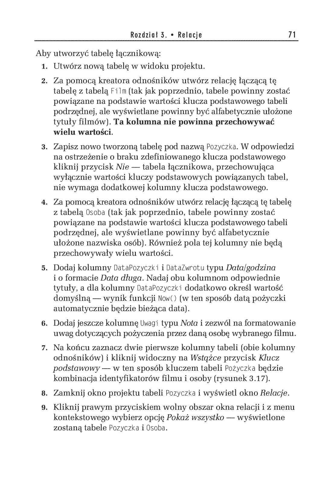 Fragment „Access 2007 PL. Ćwiczenia praktyczne” — strona 21 z 24