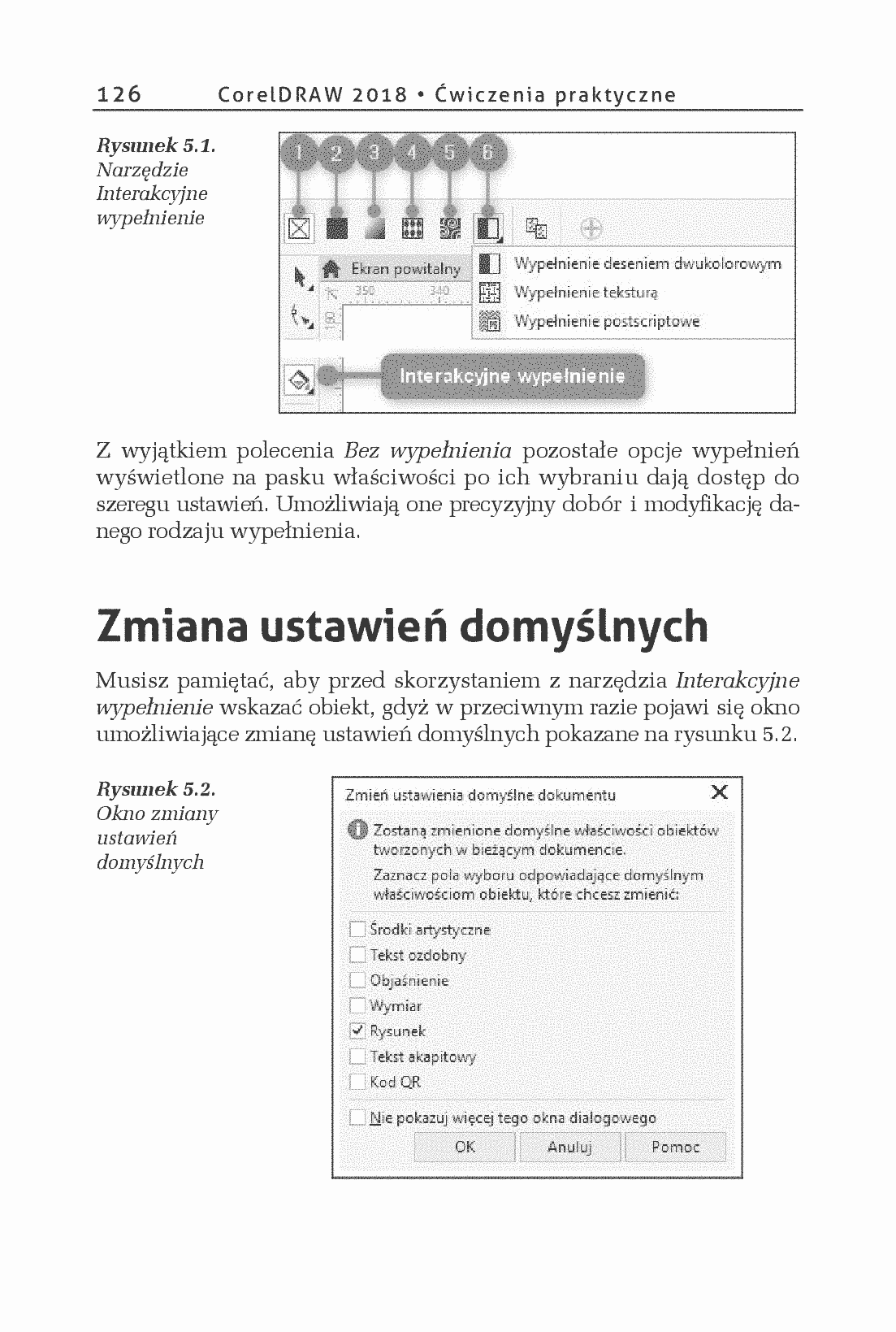 Fragment „CorelDRAW 2018 PL. Ćwiczenia praktyczne” — strona 6 z 30