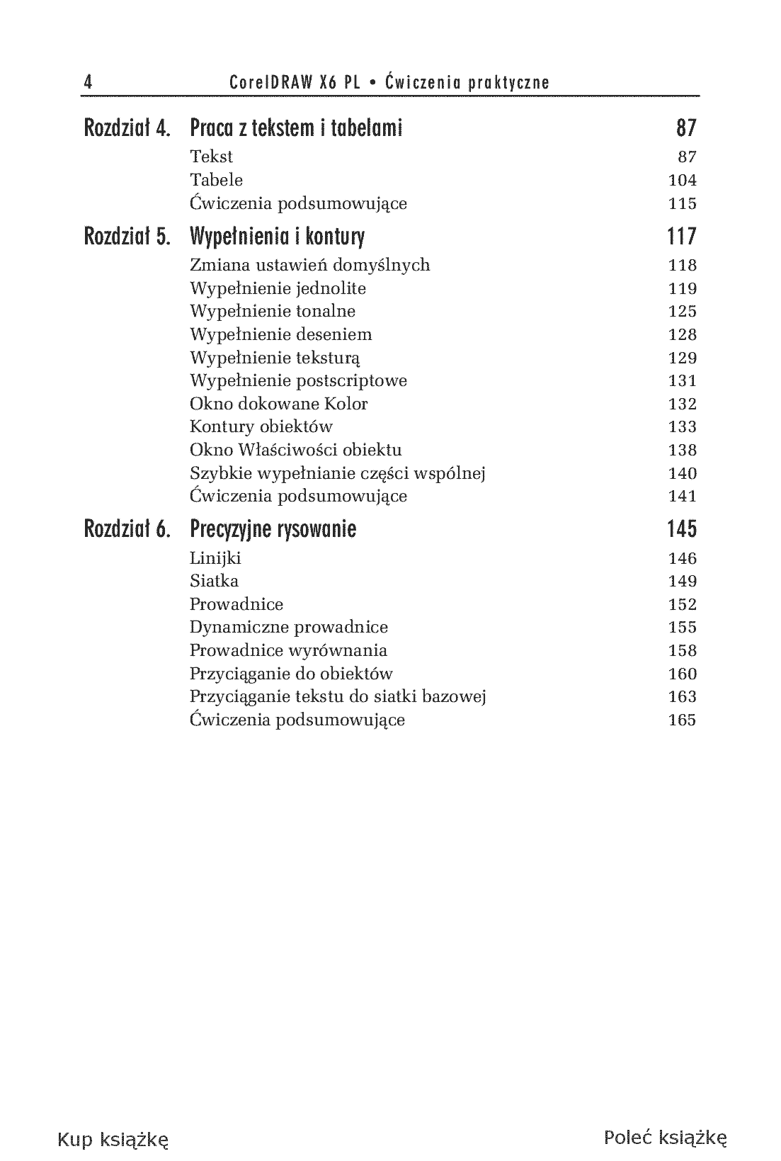 Fragment „CorelDRAW X6 PL. Ćwiczenia praktyczne” — strona 4 z 30