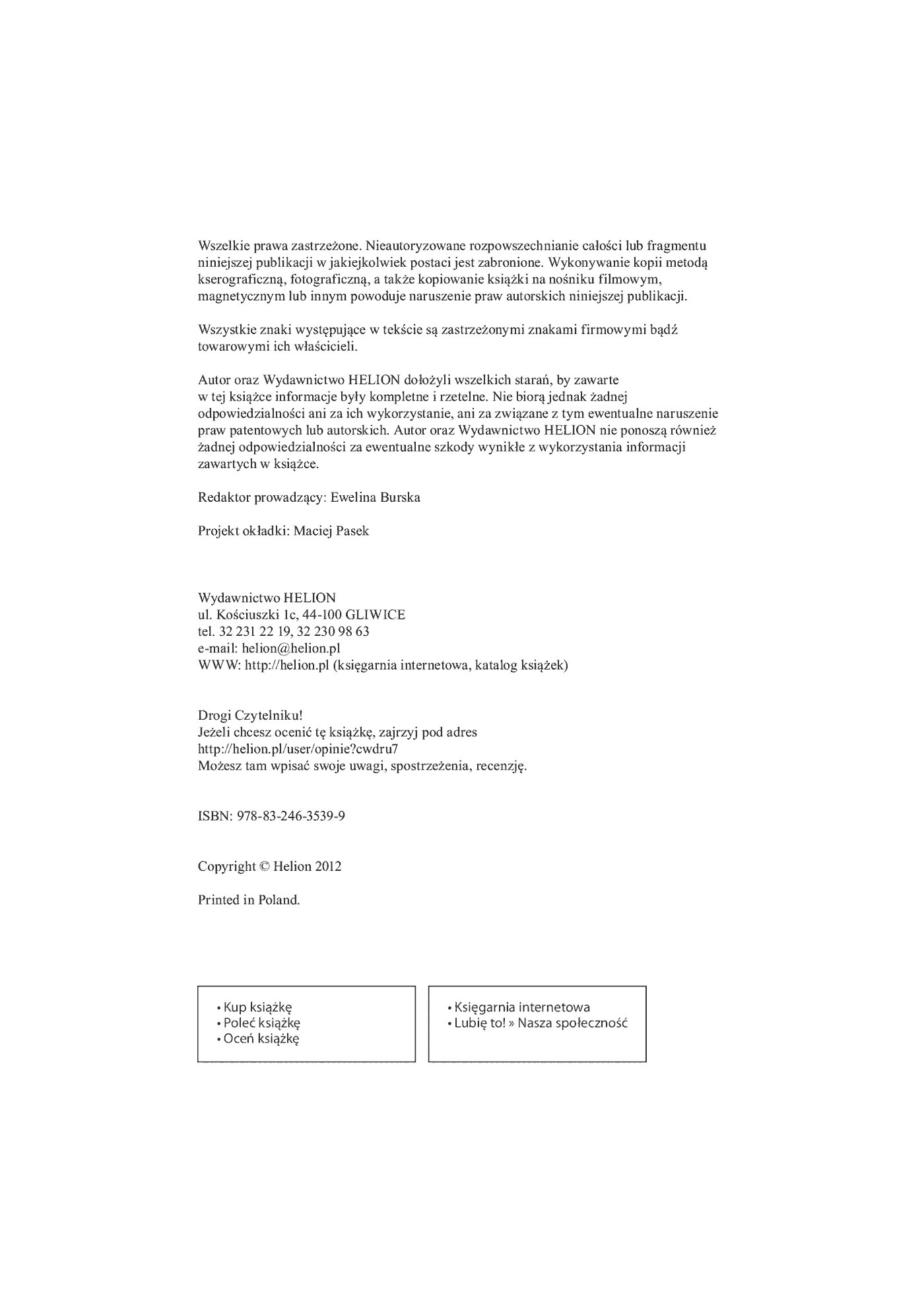 Fragment „Drupal 7. Ćwiczenia praktyczne” — strona 2 z 19