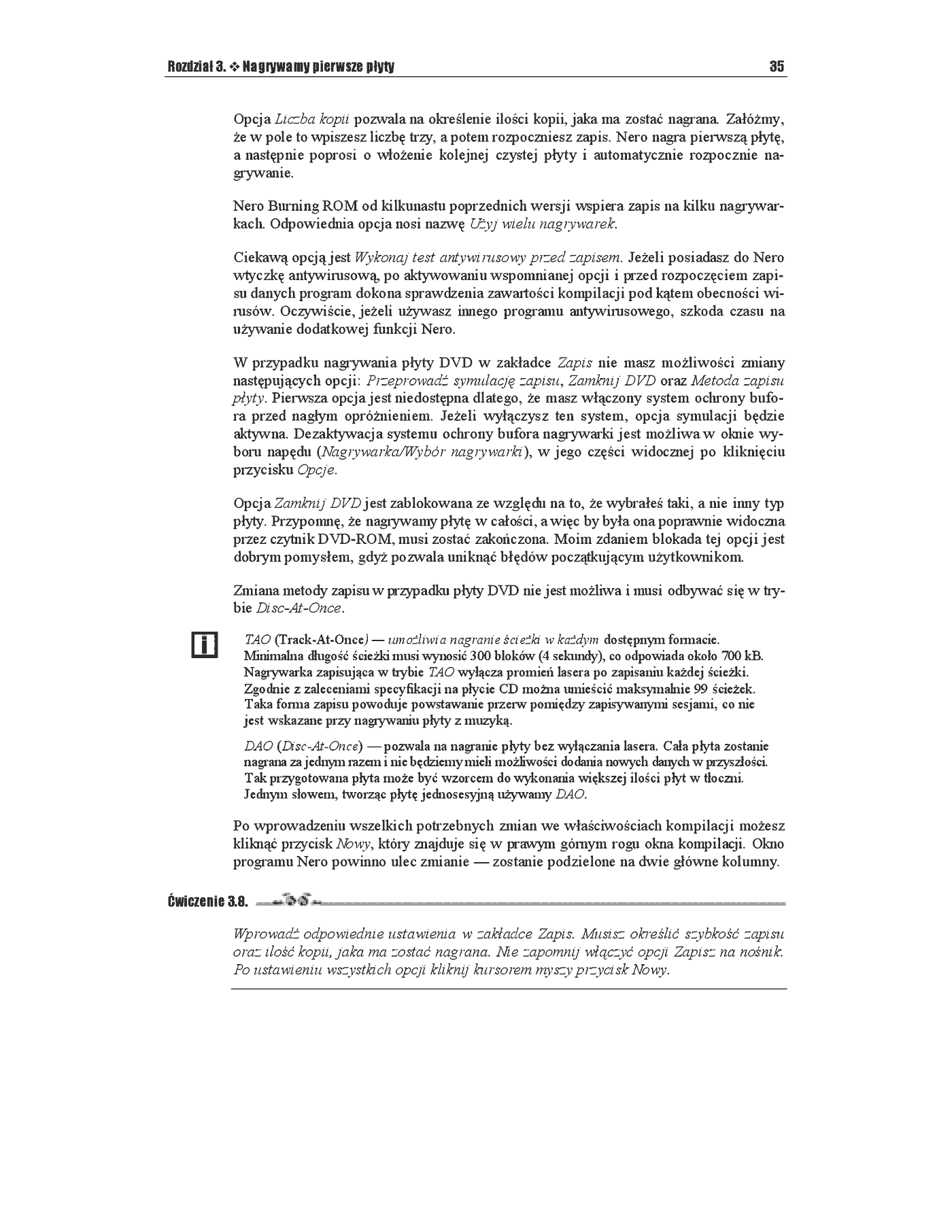 Fragment „Nagrywanie płyt DVD. Ćwiczenia praktyczne” — strona 10 z 14
