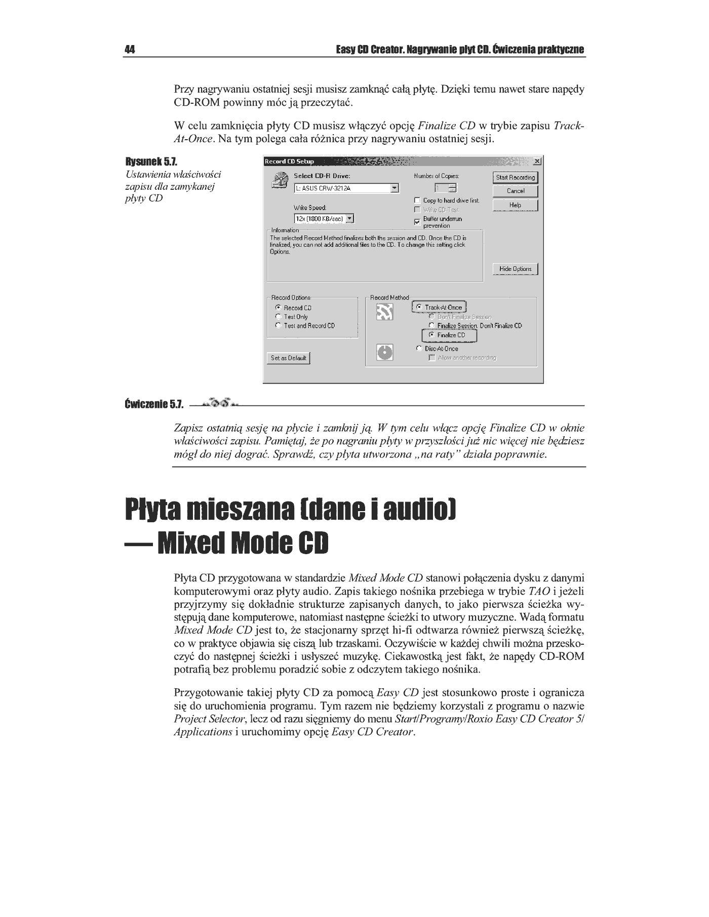 Fragment „Easy CD Creator. Nagrywanie płyt CD. Ćwiczenia praktyczne” — strona 8 z 25