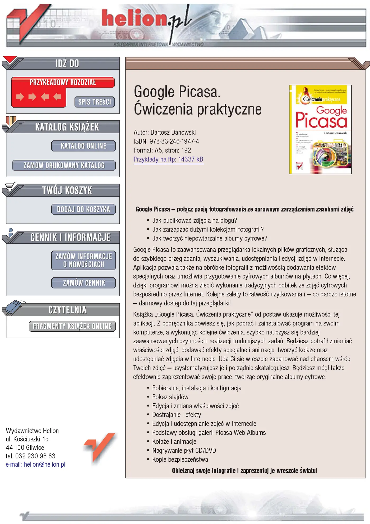 Fragment „Google Picasa. Ćwiczenia praktyczne” — strona 1 z 18