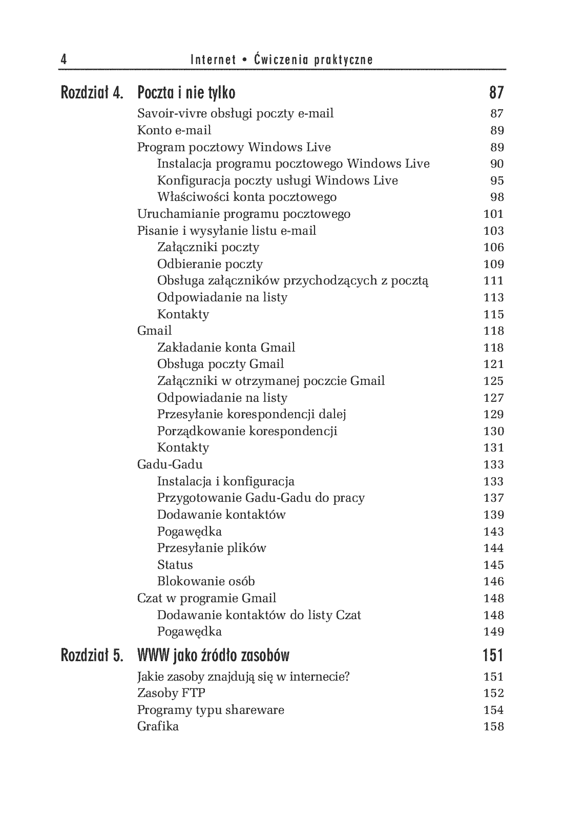 Fragment „Internet. Ćwiczenia praktyczne. Wydanie IV” — strona 4 z 26
