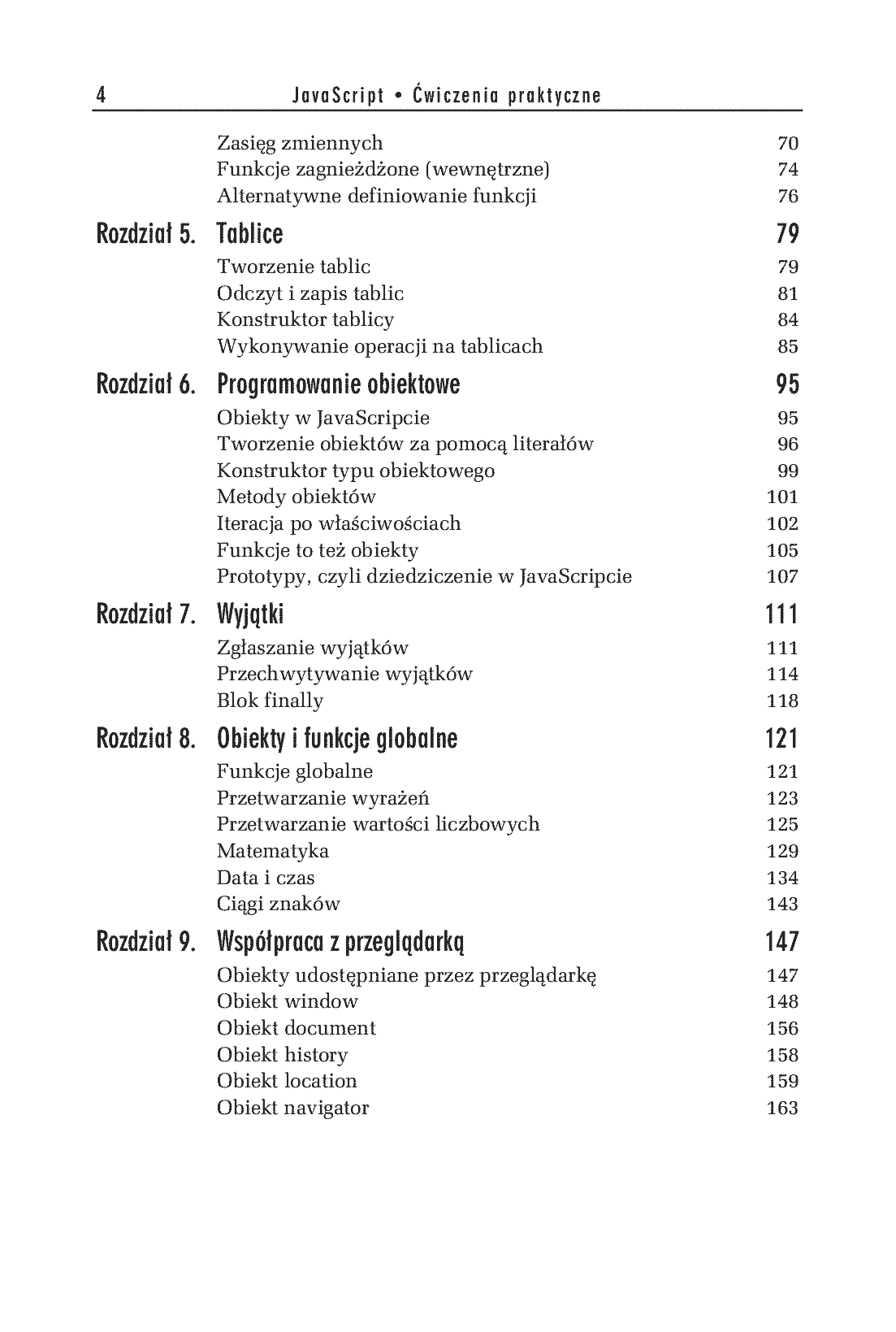 Fragment „JavaScript. Ćwiczenia praktyczne. Wydanie III” — strona 4 z 30