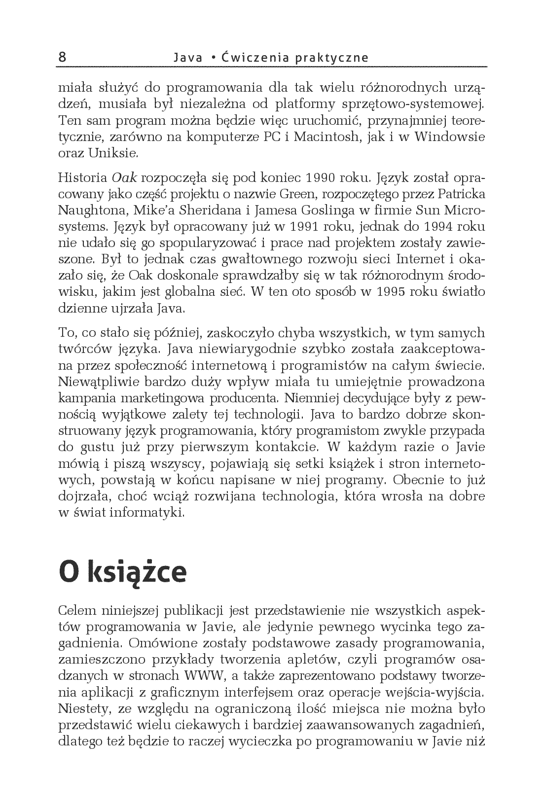 Fragment „Java. Ćwiczenia praktyczne. Wydanie IV” — strona 8 z 12