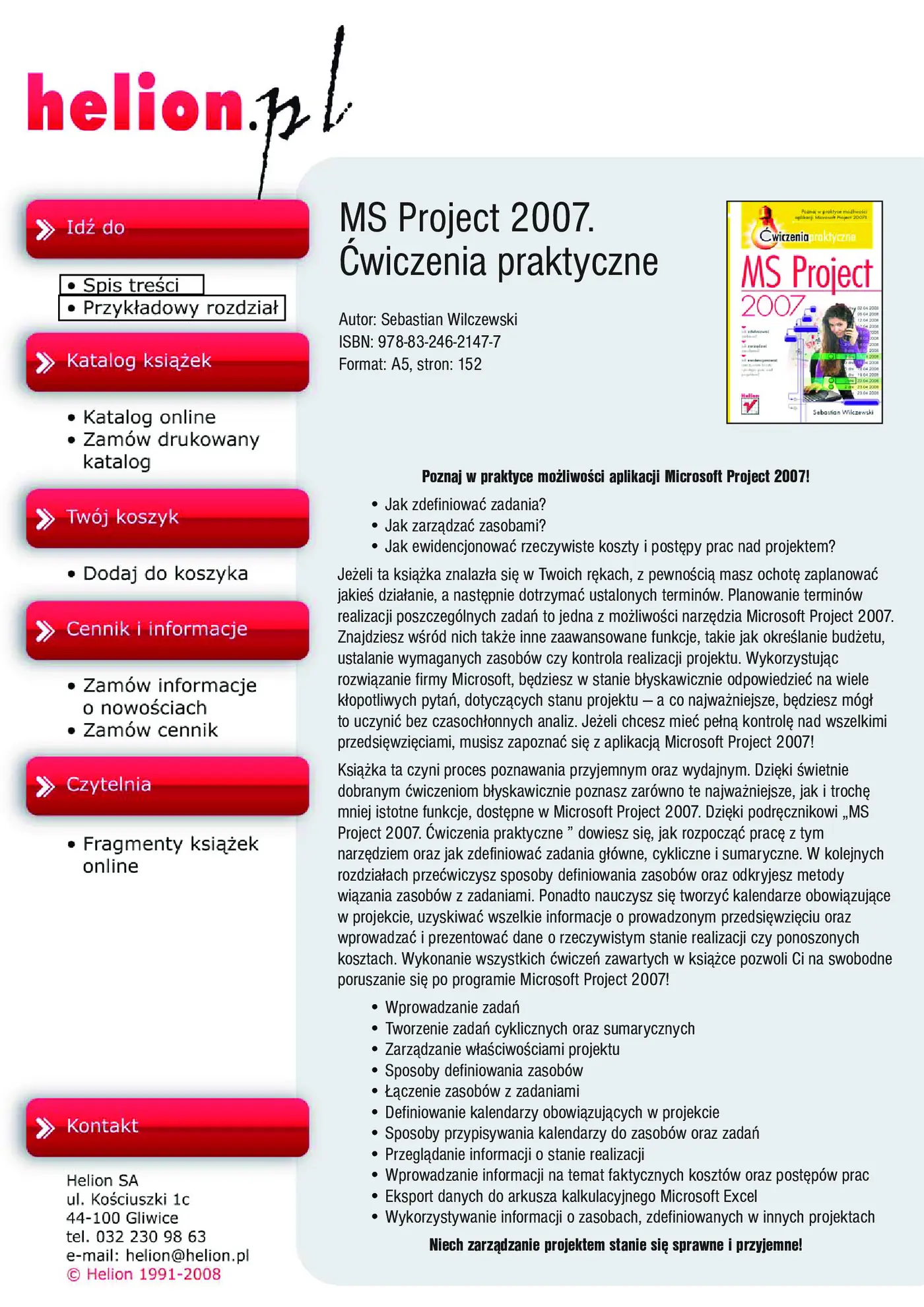 Fragment „MS Project 2007. Ćwiczenia praktyczne” — strona 1 z 30