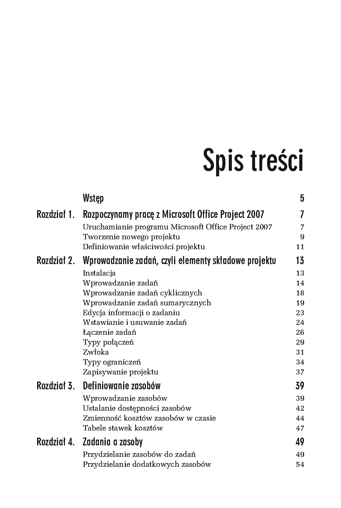 Fragment „MS Project 2007. Ćwiczenia praktyczne” — strona 2 z 30
