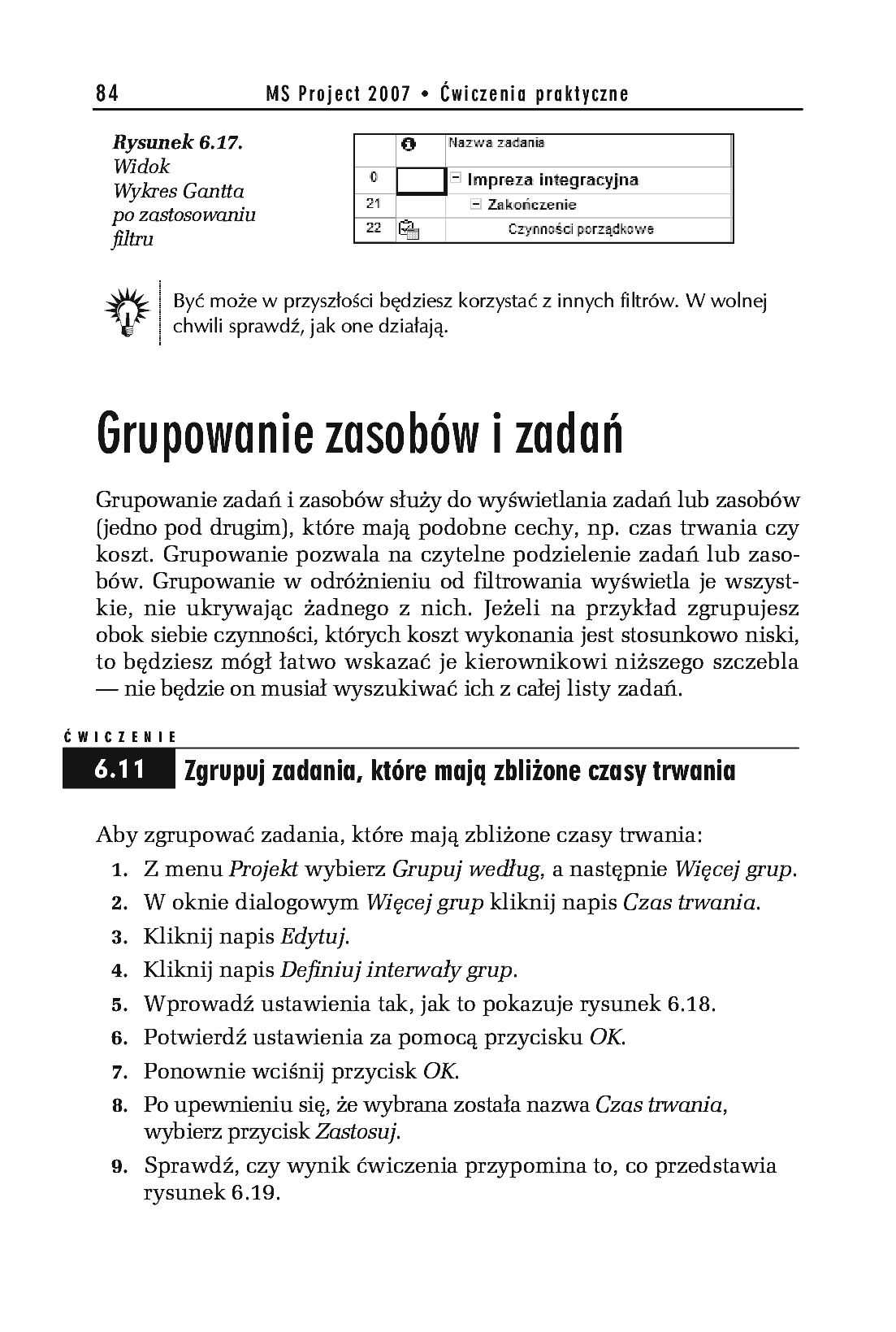 Fragment „MS Project 2007. Ćwiczenia praktyczne” — strona 19 z 30