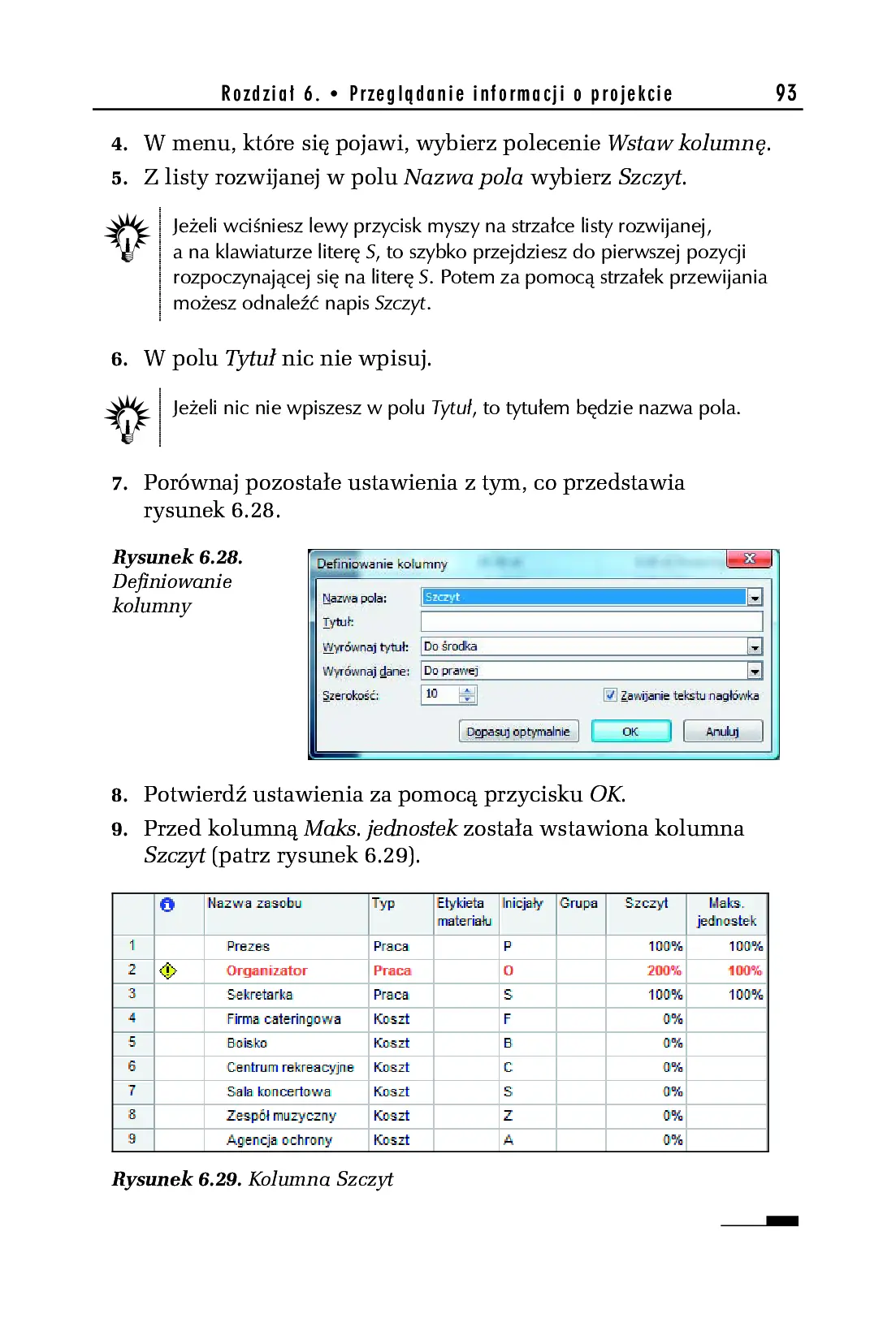 Fragment „MS Project 2007. Ćwiczenia praktyczne” — strona 28 z 30
