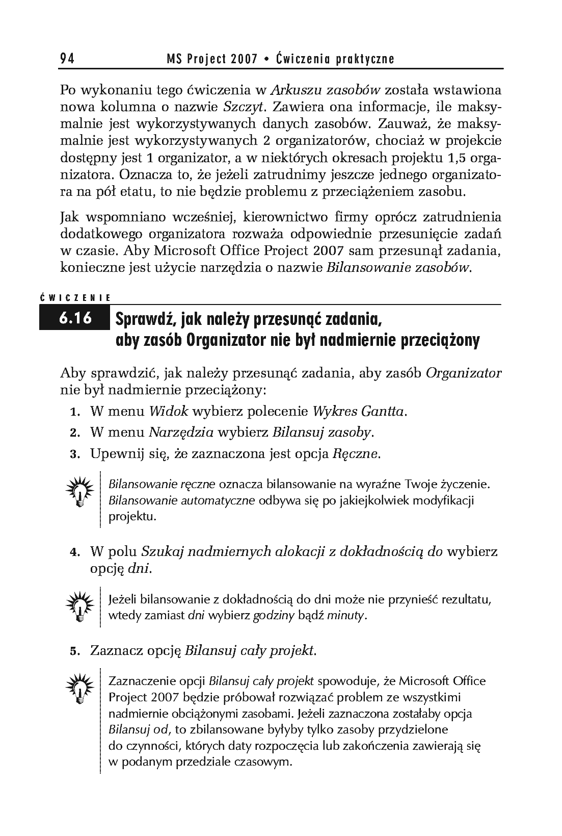 Fragment „MS Project 2007. Ćwiczenia praktyczne” — strona 29 z 30