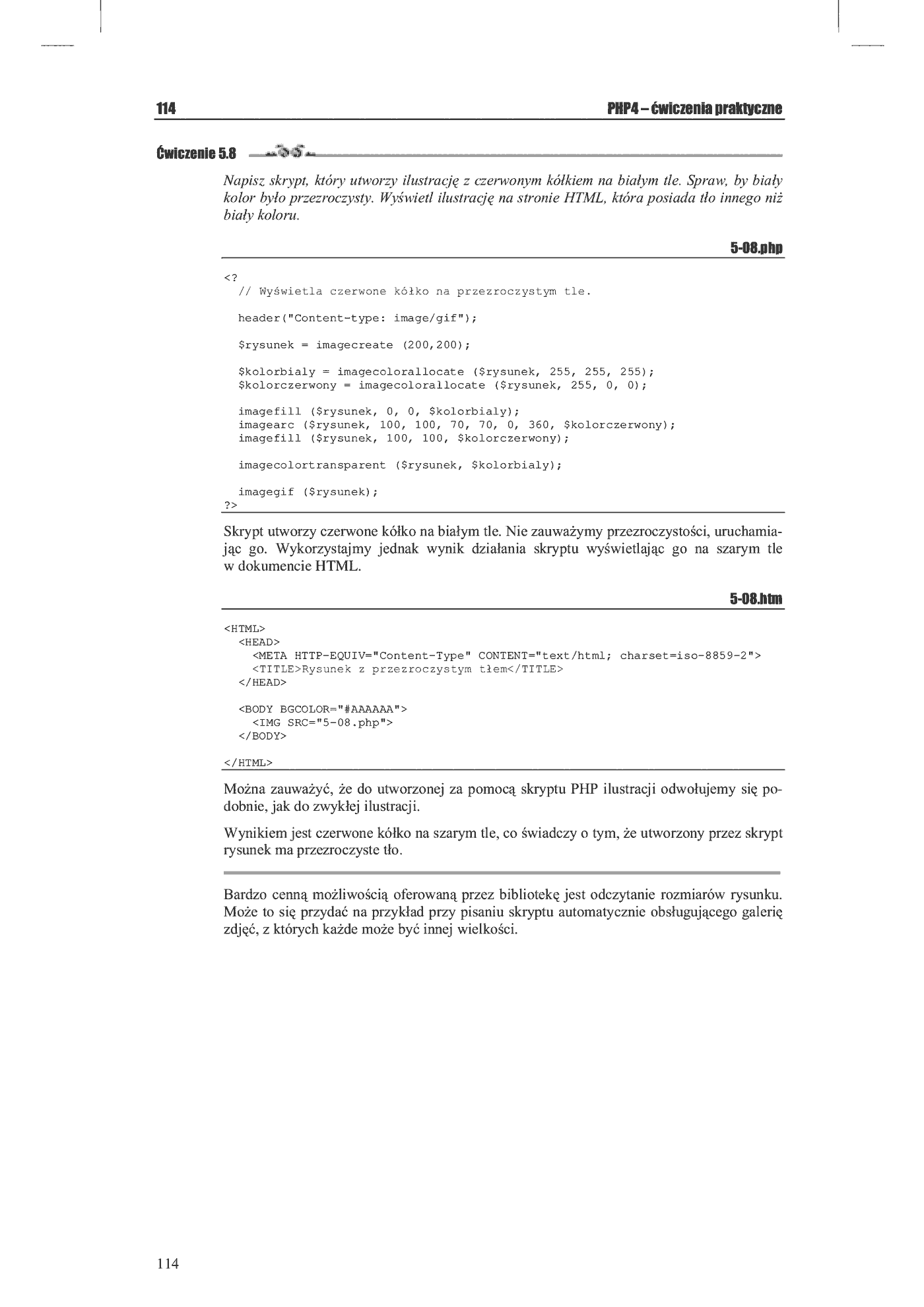 Fragment „PHP 4. Tworzenie stron WWW. Ćwiczenia praktyczne” — strona 12 z 16