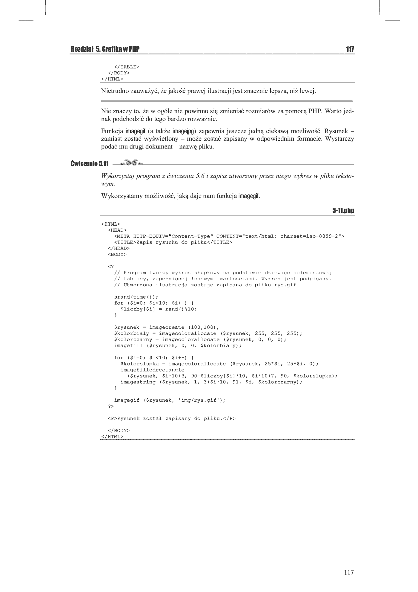 Fragment „PHP 4. Tworzenie stron WWW. Ćwiczenia praktyczne” — strona 15 z 16