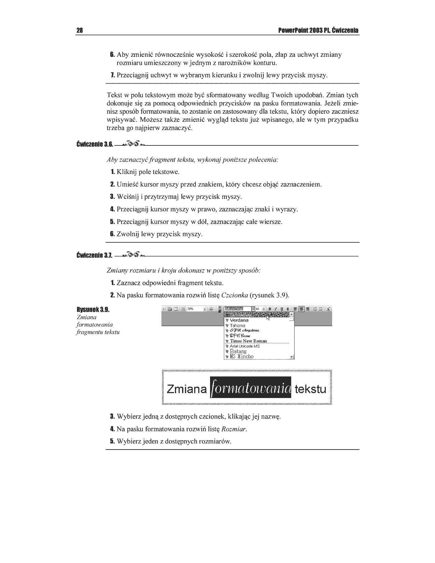 Fragment „PowerPoint 2003 PL. Ćwiczenia” — strona 9 z 30