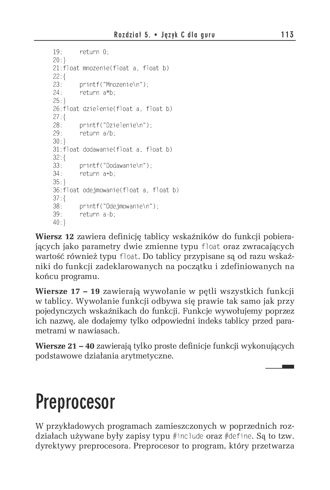Fragment „Programowanie w języku C. Ćwiczenia praktyczne. Wydanie II” — strona 15 z 22