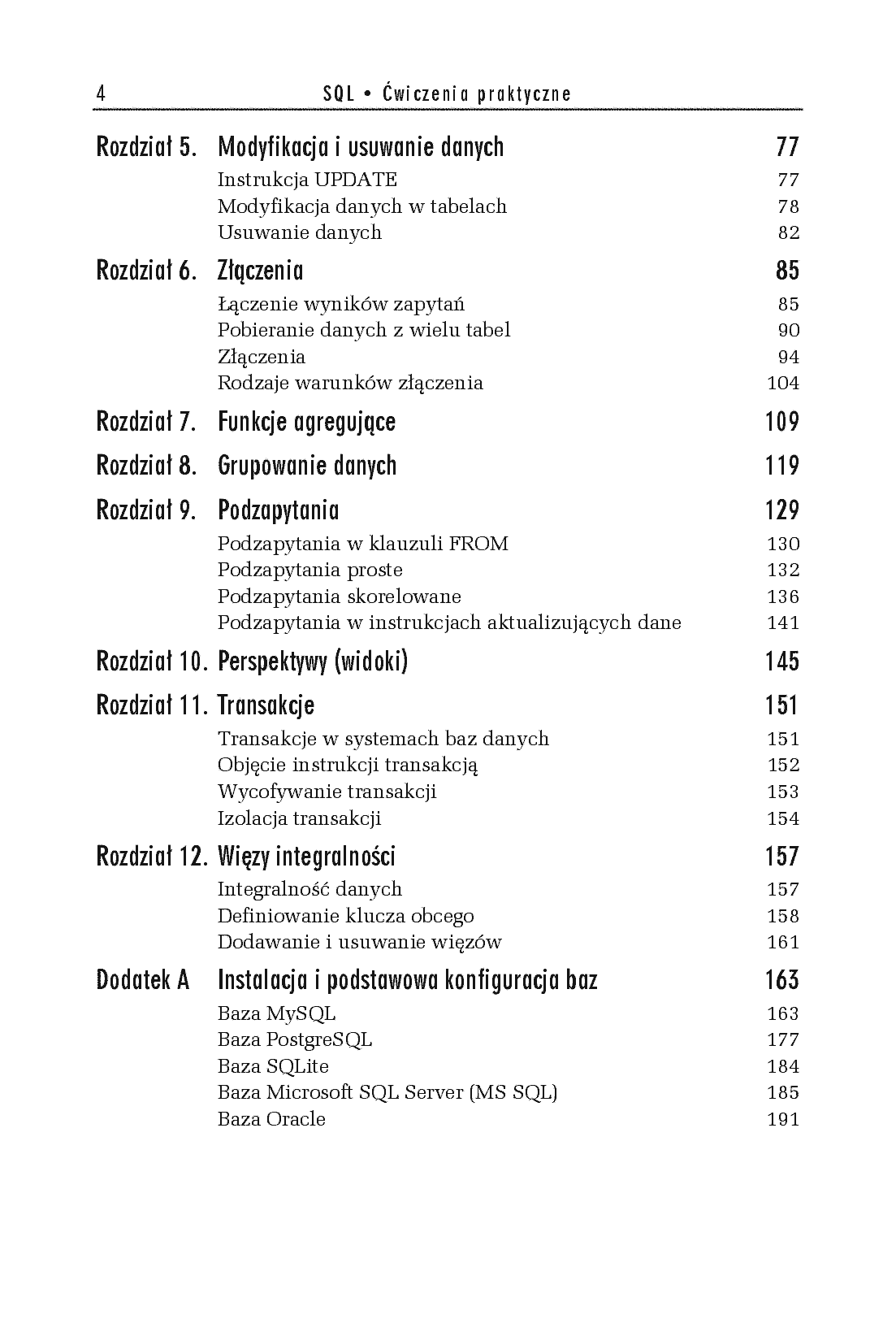 Fragment „SQL. Ćwiczenia praktyczne. Wydanie III” — strona 4 z 14