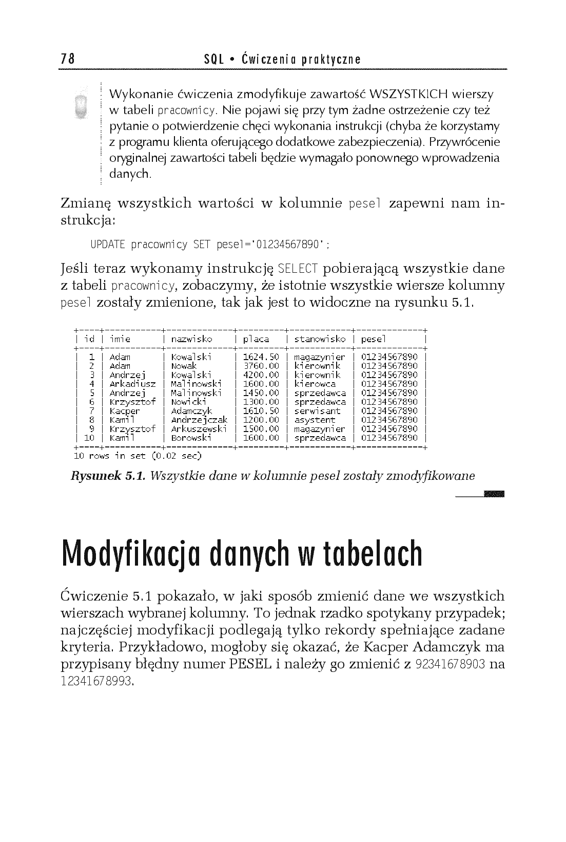 Fragment „SQL. Ćwiczenia praktyczne. Wydanie III” — strona 6 z 14