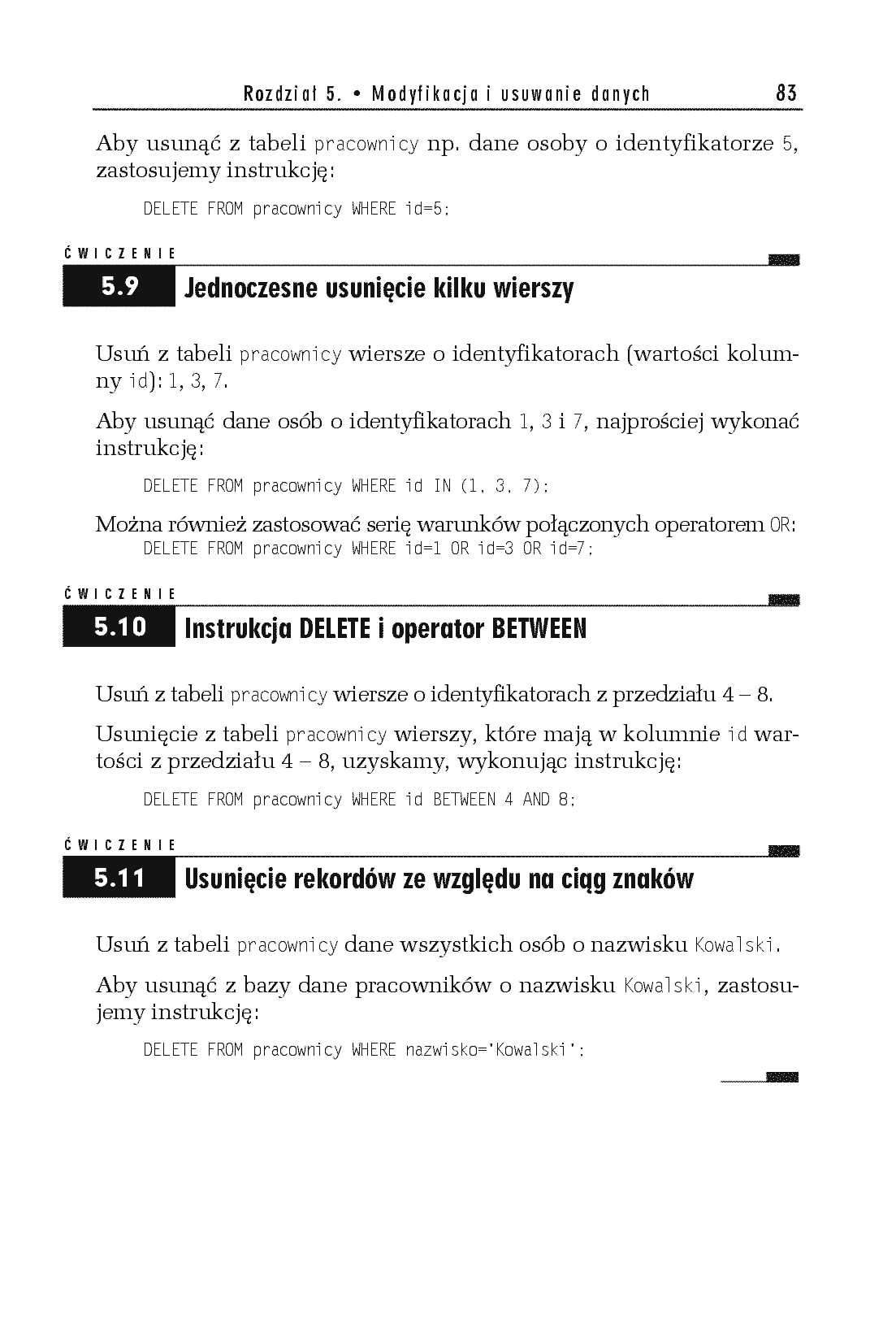Fragment „SQL. Ćwiczenia praktyczne. Wydanie III” — strona 11 z 14
