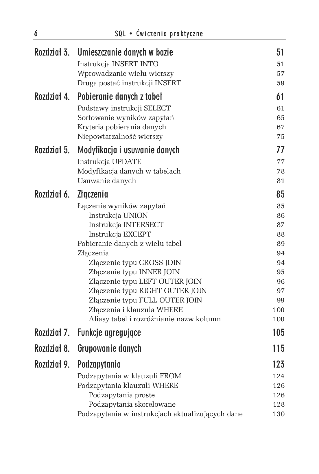 Fragment „SQL. Ćwiczenia praktyczne. Wydanie II” — strona 4 z 13