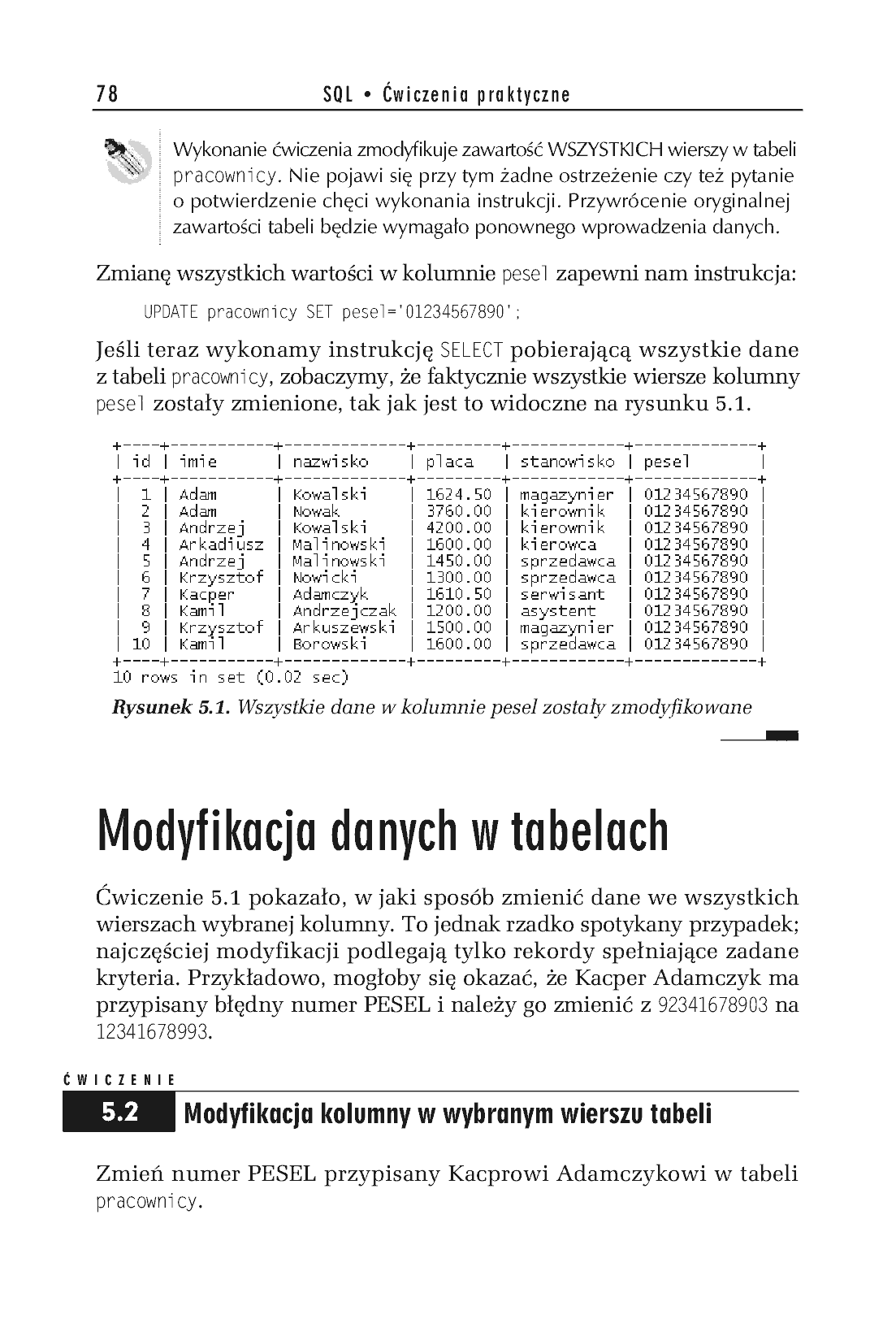 Fragment „SQL. Ćwiczenia praktyczne. Wydanie II” — strona 7 z 13