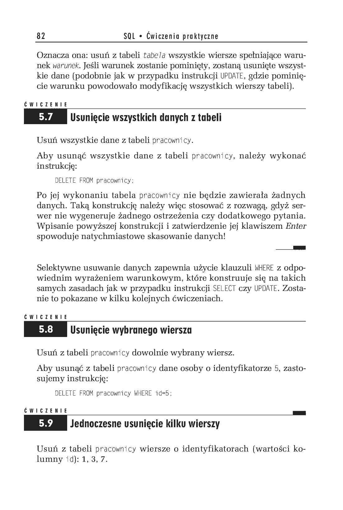 Fragment „SQL. Ćwiczenia praktyczne. Wydanie II” — strona 11 z 13